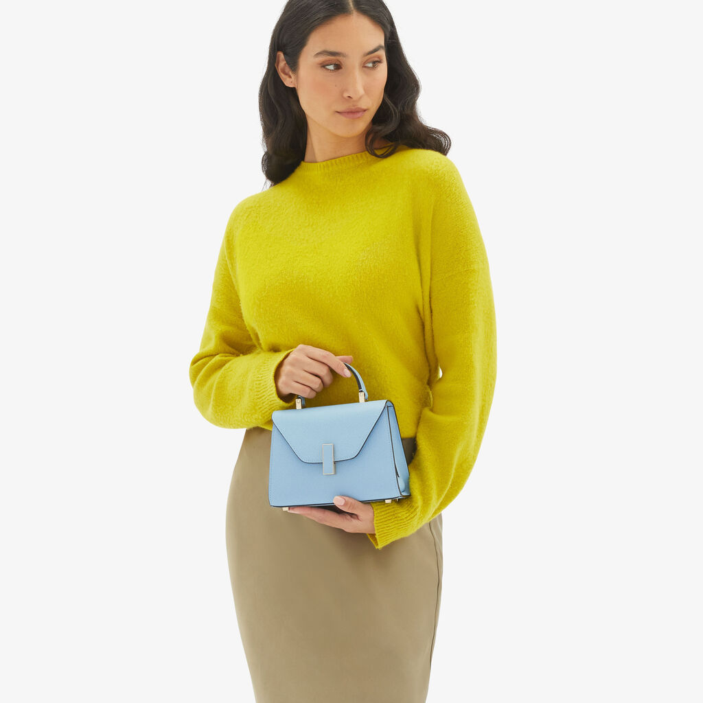 Valextra Borsa tracolla da Donna in Pelle rigida Blu | Valextra Iside Affare Del Giorno