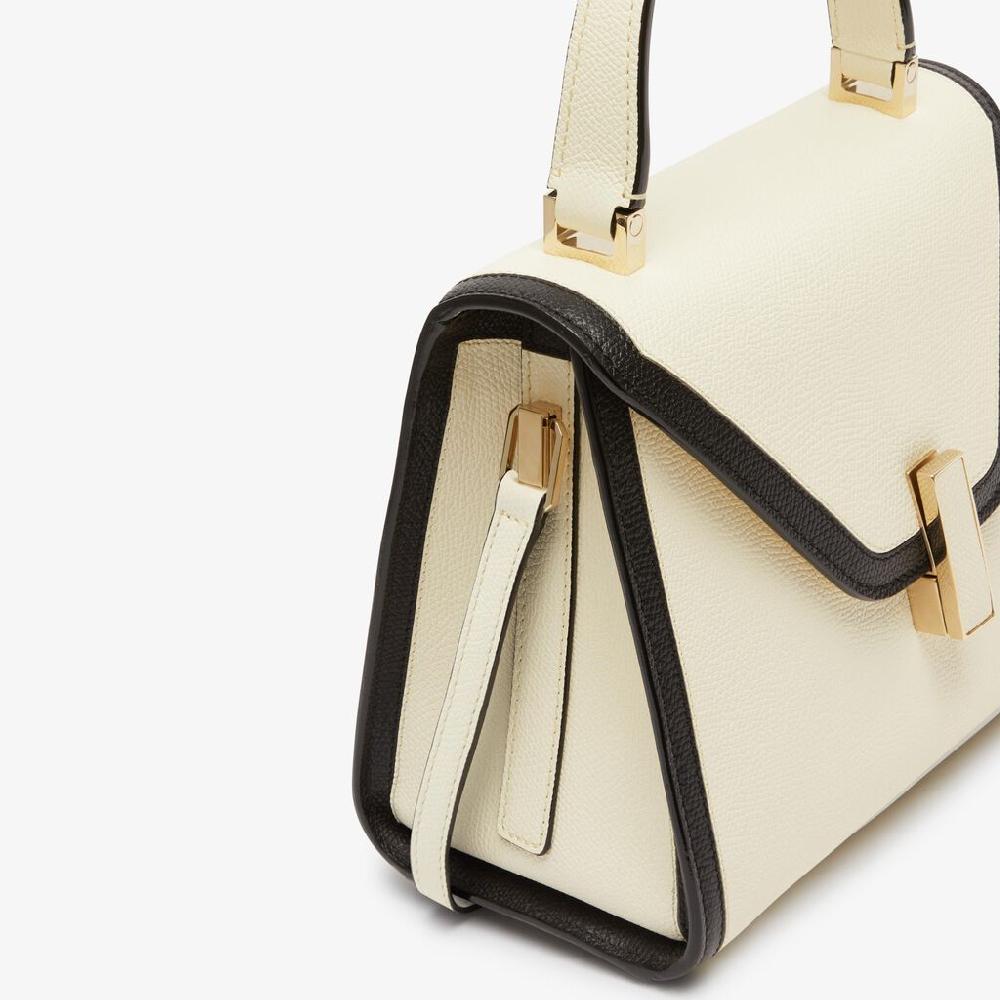 Valextra Borsa a mano Mini in Pelle Bianca | Valextra Iside Convenienza