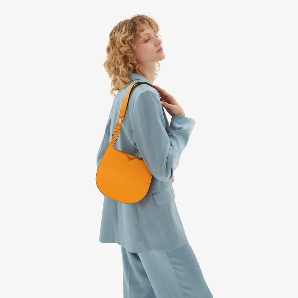 Valextra Borsa Weekend Mini compatta in Pelle Gialla | Valextra Hobo Offerta