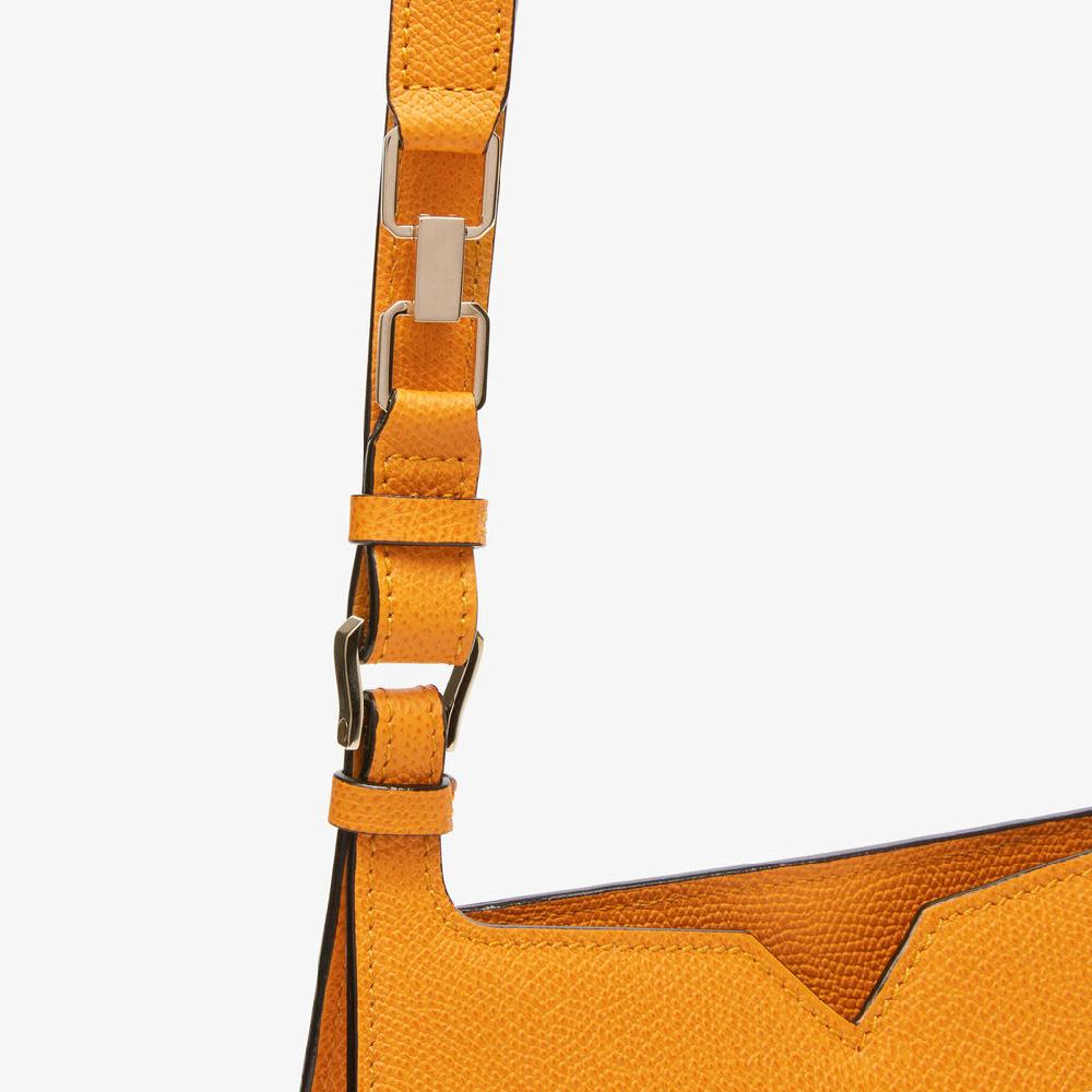 Valextra Borsa Weekend Mini compatta in Pelle Gialla | Valextra Hobo Offerta