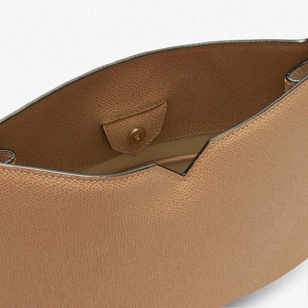 Valextra Borsetta a spalla Weekend in Pelle Beige | Valextra Hobo Online