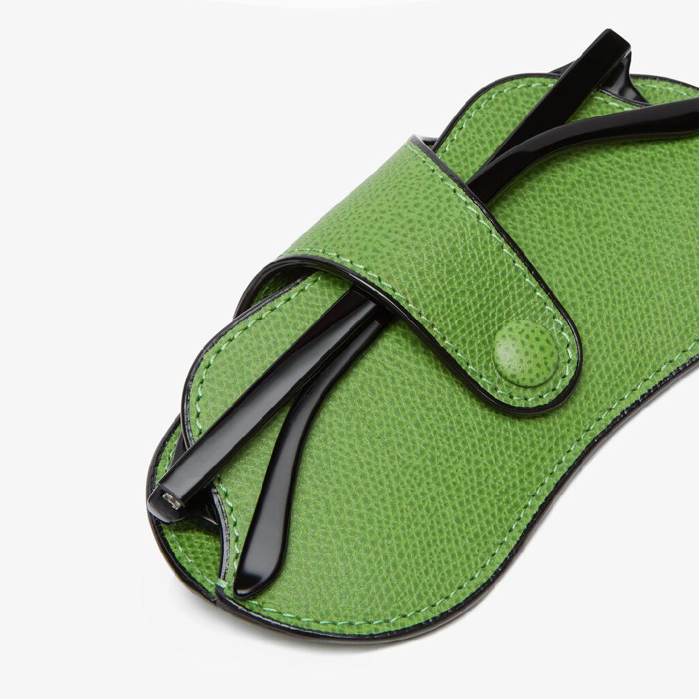 Valextra Custodia occhiali morbida in Pelle Verde | Valextra Outlet