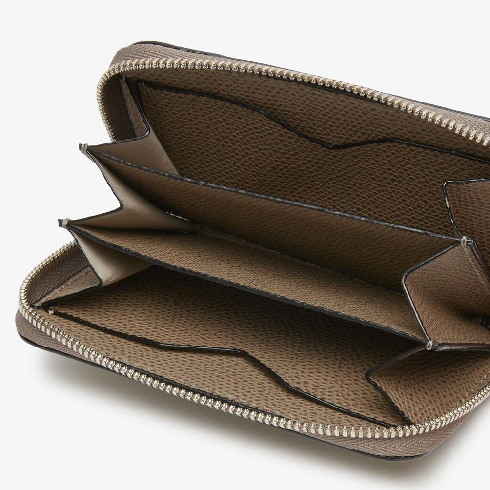 Valextra Portatessere da Donna in Pelle Marrone | Valextra Zip Around Saldi Di Fabbrica