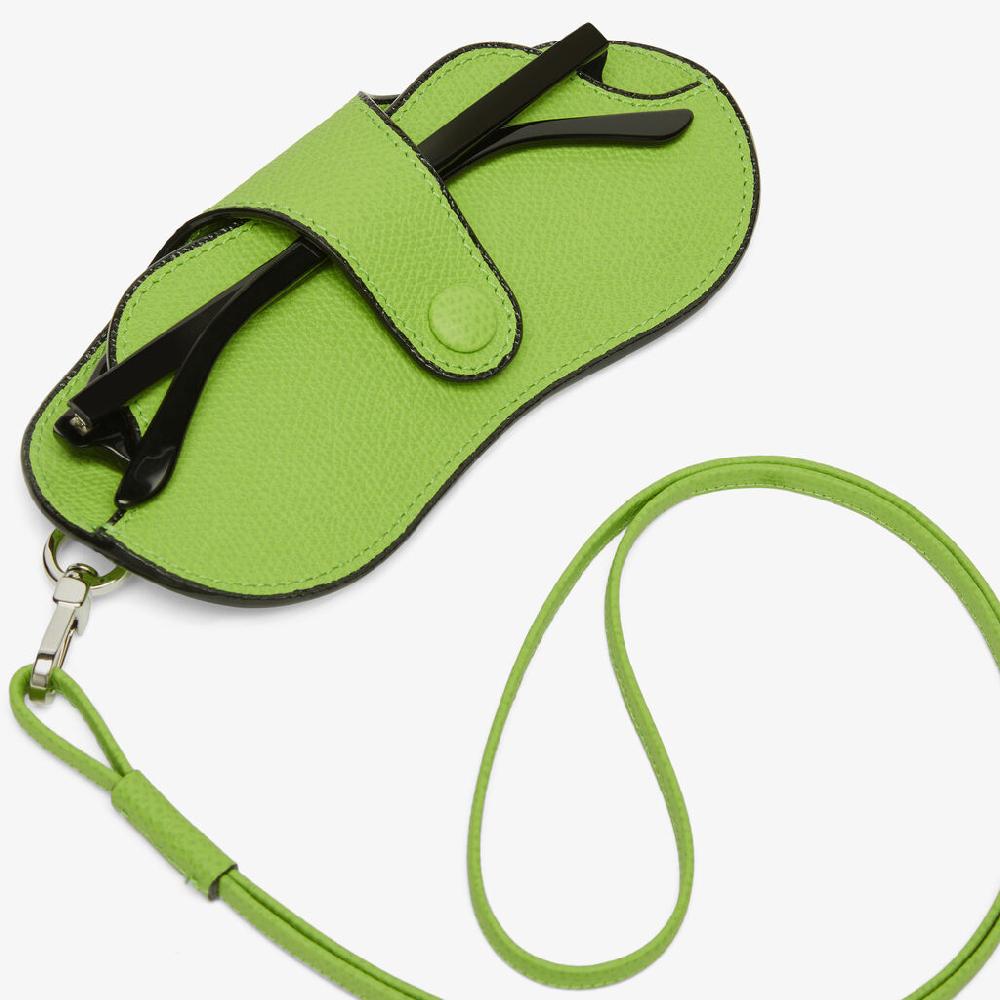 Valextra Custodia occhiali da Donna in Pelle Verde di Lusso | Valextra I Più Venduti