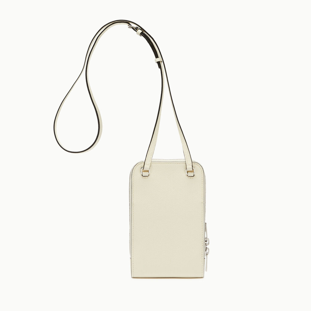 Valextra Porta telefono da Donna in Pelle Bianca | Valextra Pocket Moda