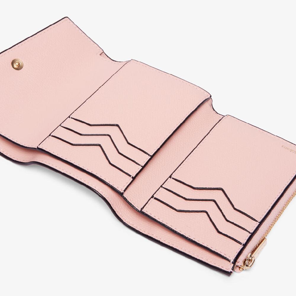 Valextra Portafoglio piccolo da Donna in Pelle Rosa | Valextra Pocket Italia