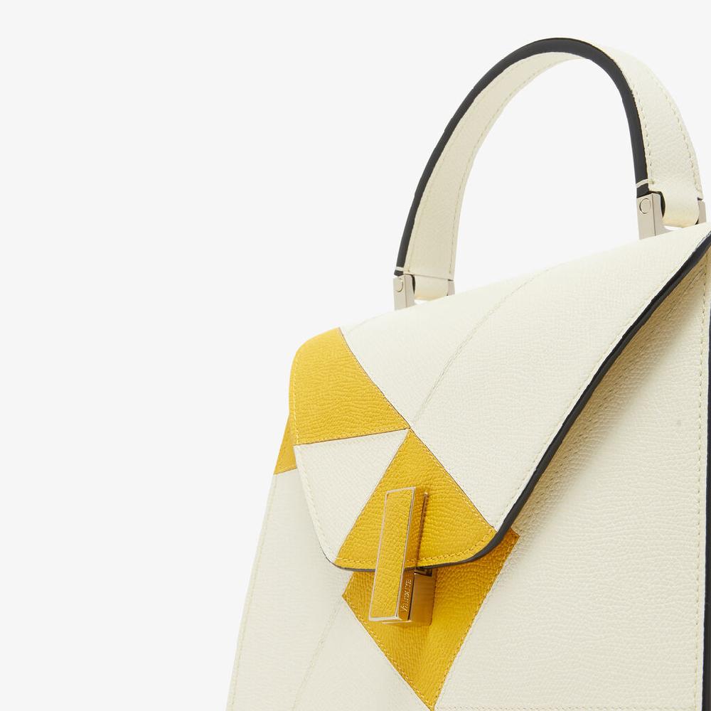 Valextra Borsa a mano da Donna Bianca e Gialla | Valextra Iside Spedizione Gratuita