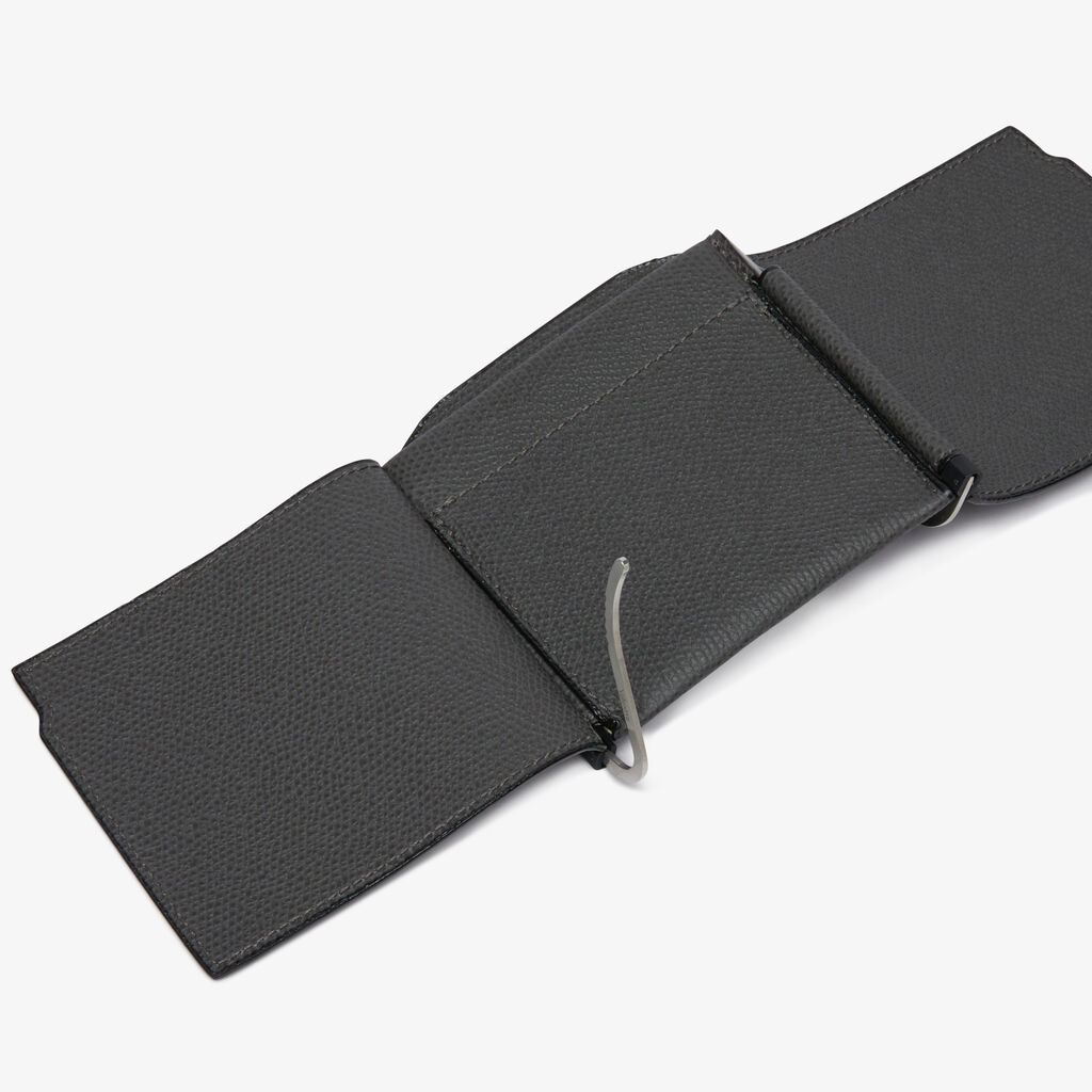 Valextra Portafoglio con fermasoldi trifold in Pelle Grigia | Valextra Fino Al -60%