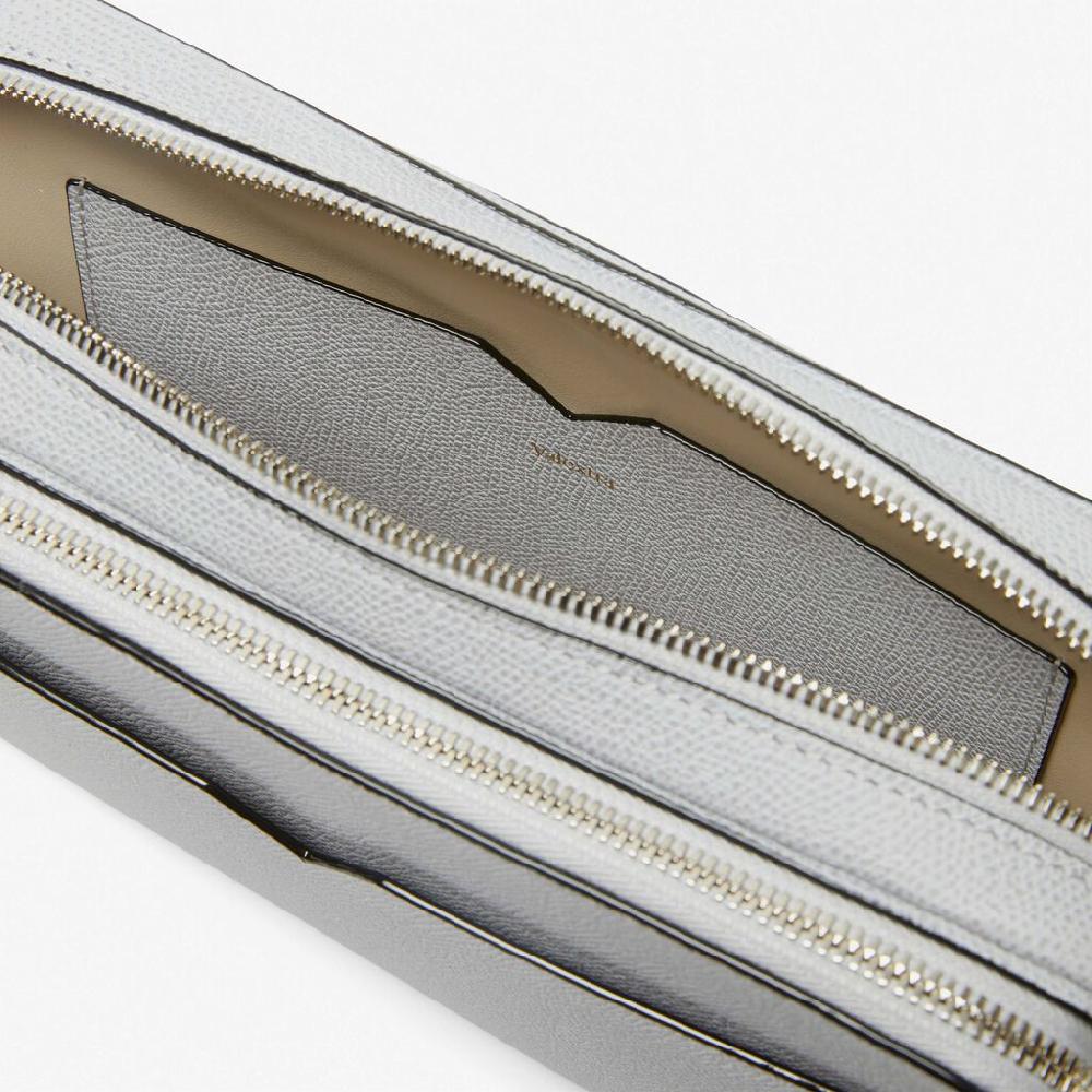 Valextra Borsetta a tracolla Bum Bag in Pelle Grigia | Valextra V-Line Affare Del Giorno
