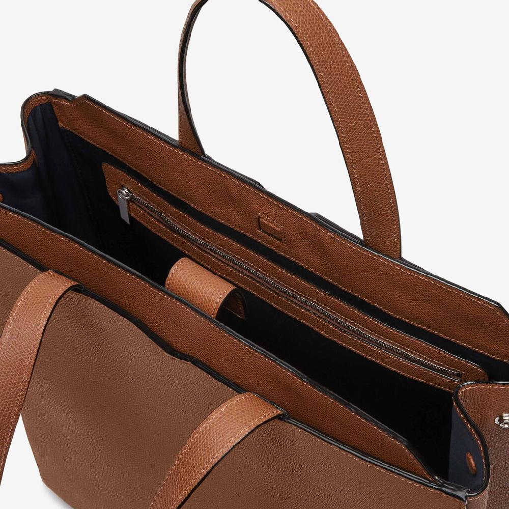 Valextra Borsa Shopping Uomo di Lusso in Pelle Marrone | Valextra V-Line Convenienza