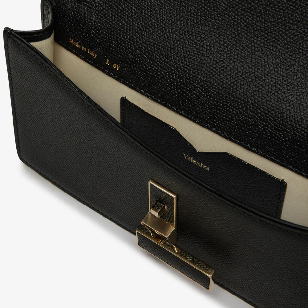 Valextra Borsa clutch semplice in Pelle Nera | Valextra Iside Offerte