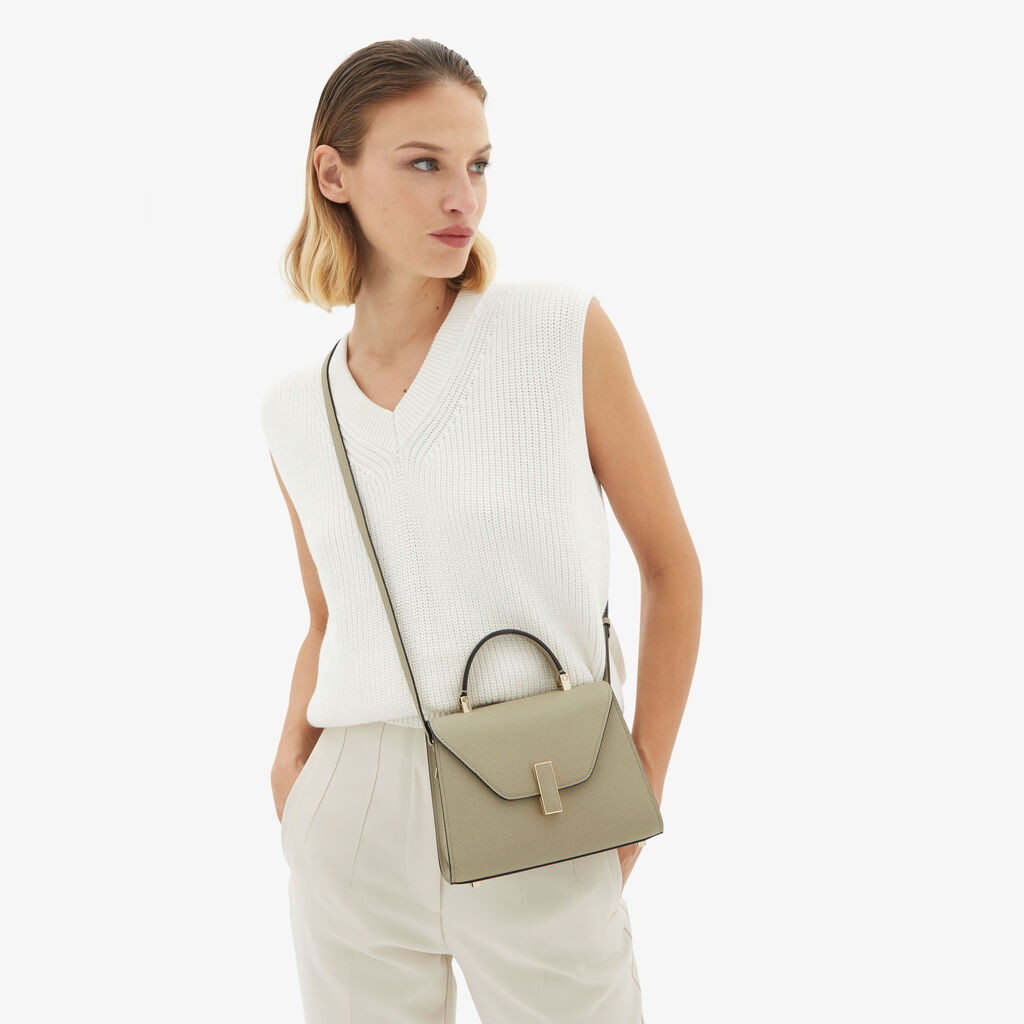 Valextra Borsetta a mano da Donna in Pelle rigida Verde tundra | Valextra Iside Offerta settimanale