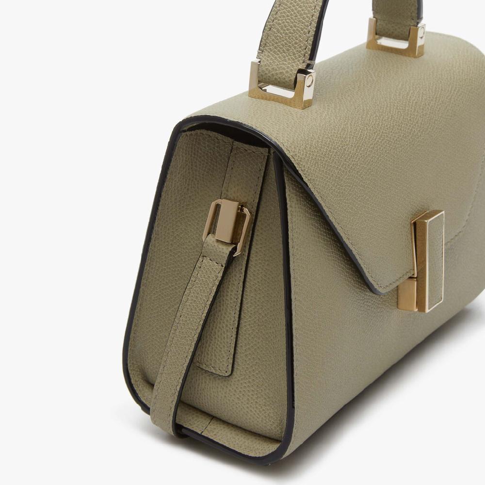 Valextra Borsetta a mano da Donna in Pelle rigida Verde tundra | Valextra Iside Offerta settimanale