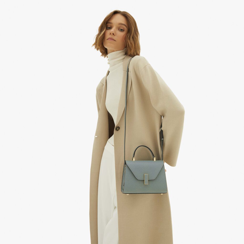 Valextra Borsa a mano Micro in Pelle Blu | Valextra Iside Ritorno libero