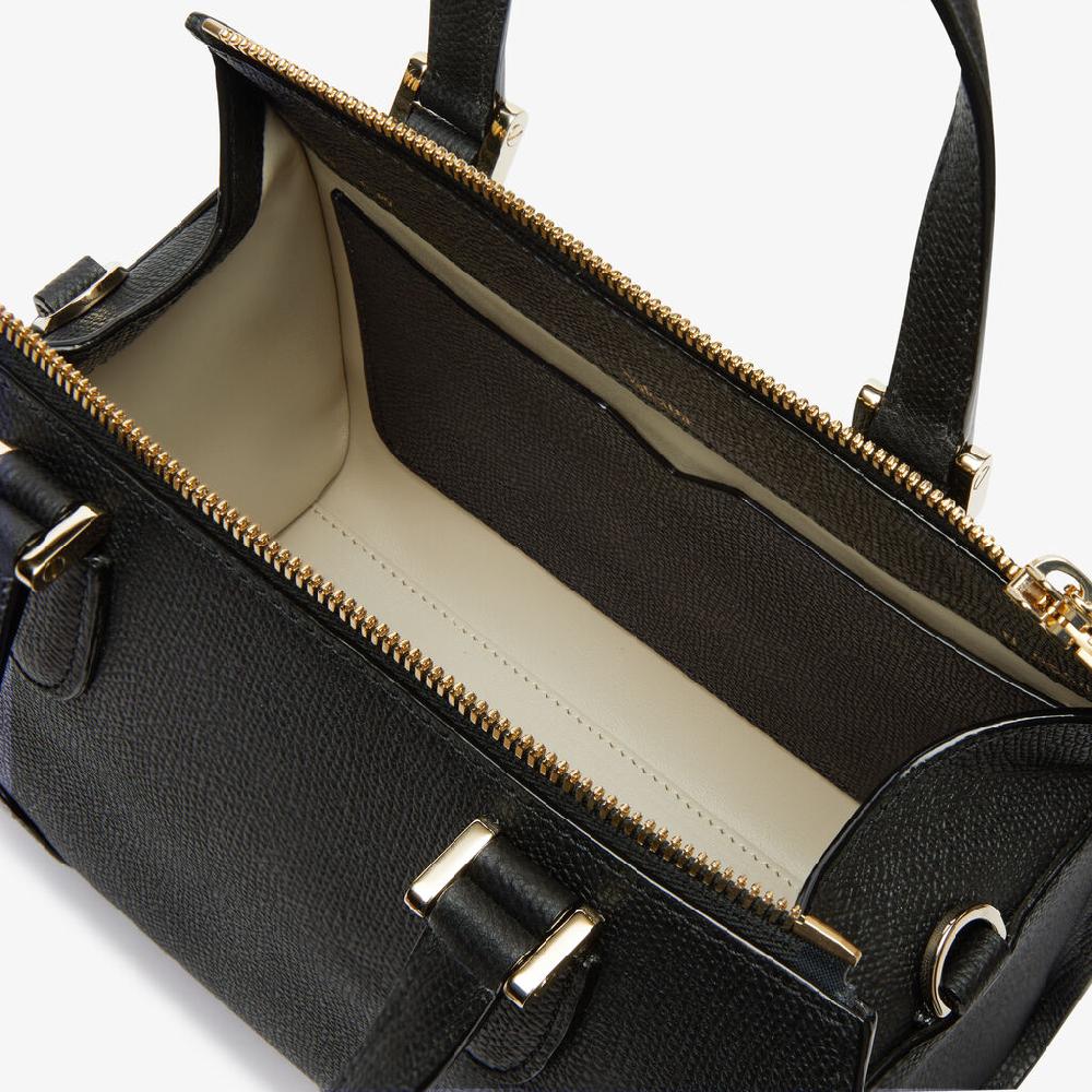 Valextra Borsa bauletto Mini elegante in Pelle Nera | Valextra Babila Vendite Flash