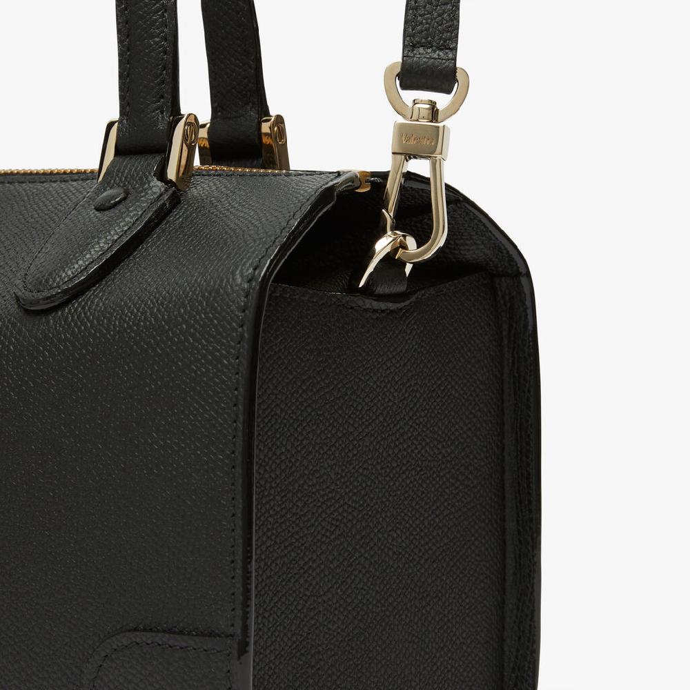 Valextra Borsa bauletto Mini elegante in Pelle Nera | Valextra Babila Vendite Flash