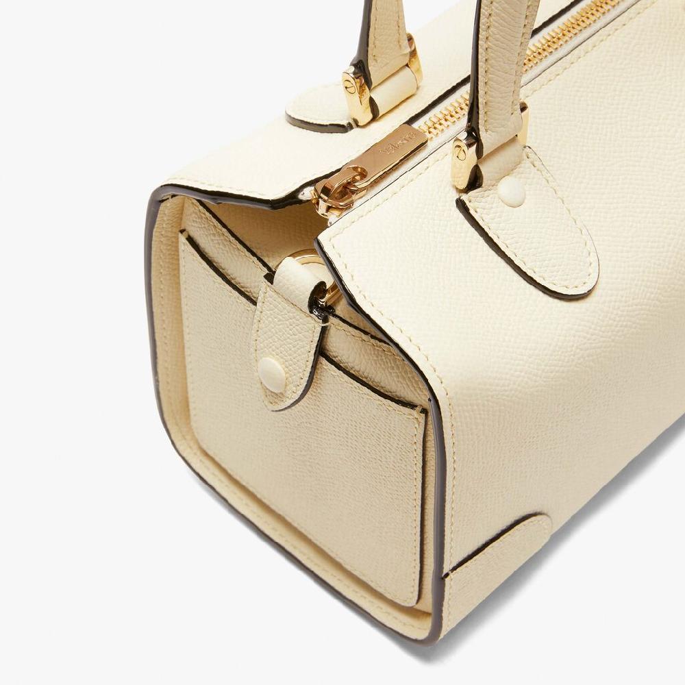 Valextra Borsa bauletto compatta in Pelle Bianca | Valextra Babila Negozio
