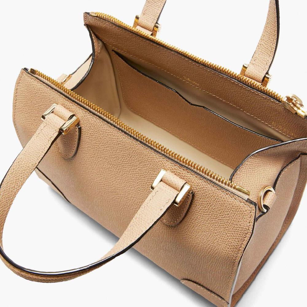 Valextra Borsa a bauletto in Pelle Beige con tracolla | Valextra Babila In Saldo