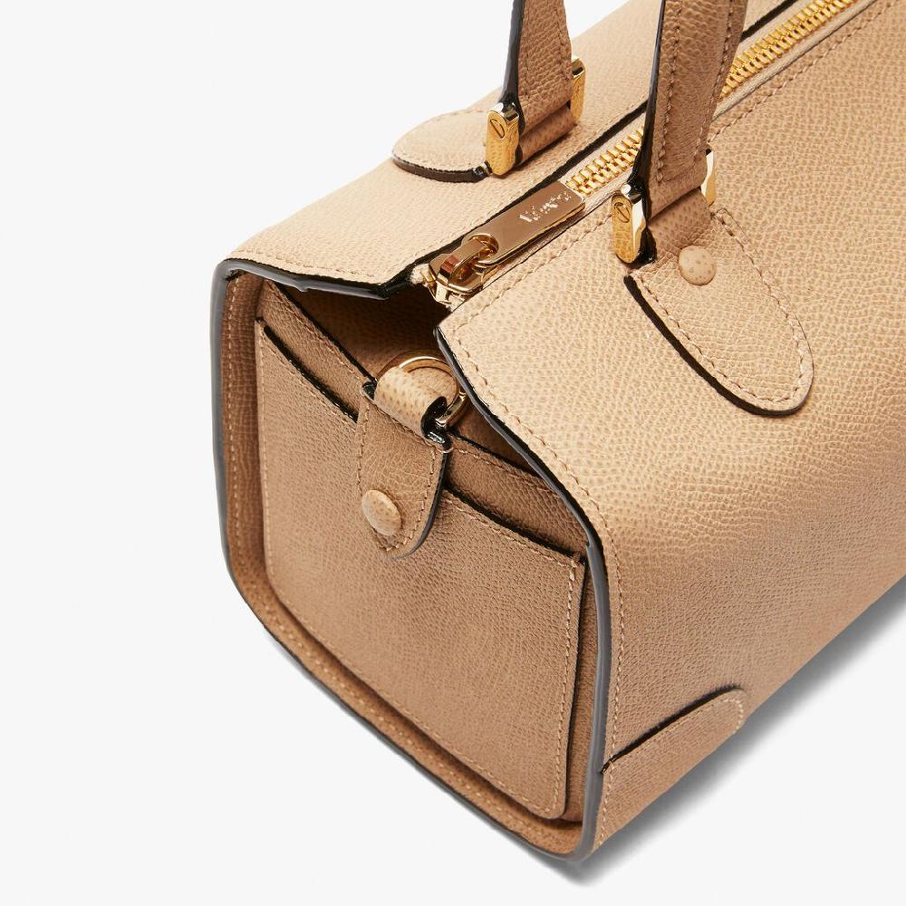 Valextra Borsa a bauletto in Pelle Beige con tracolla | Valextra Babila In Saldo