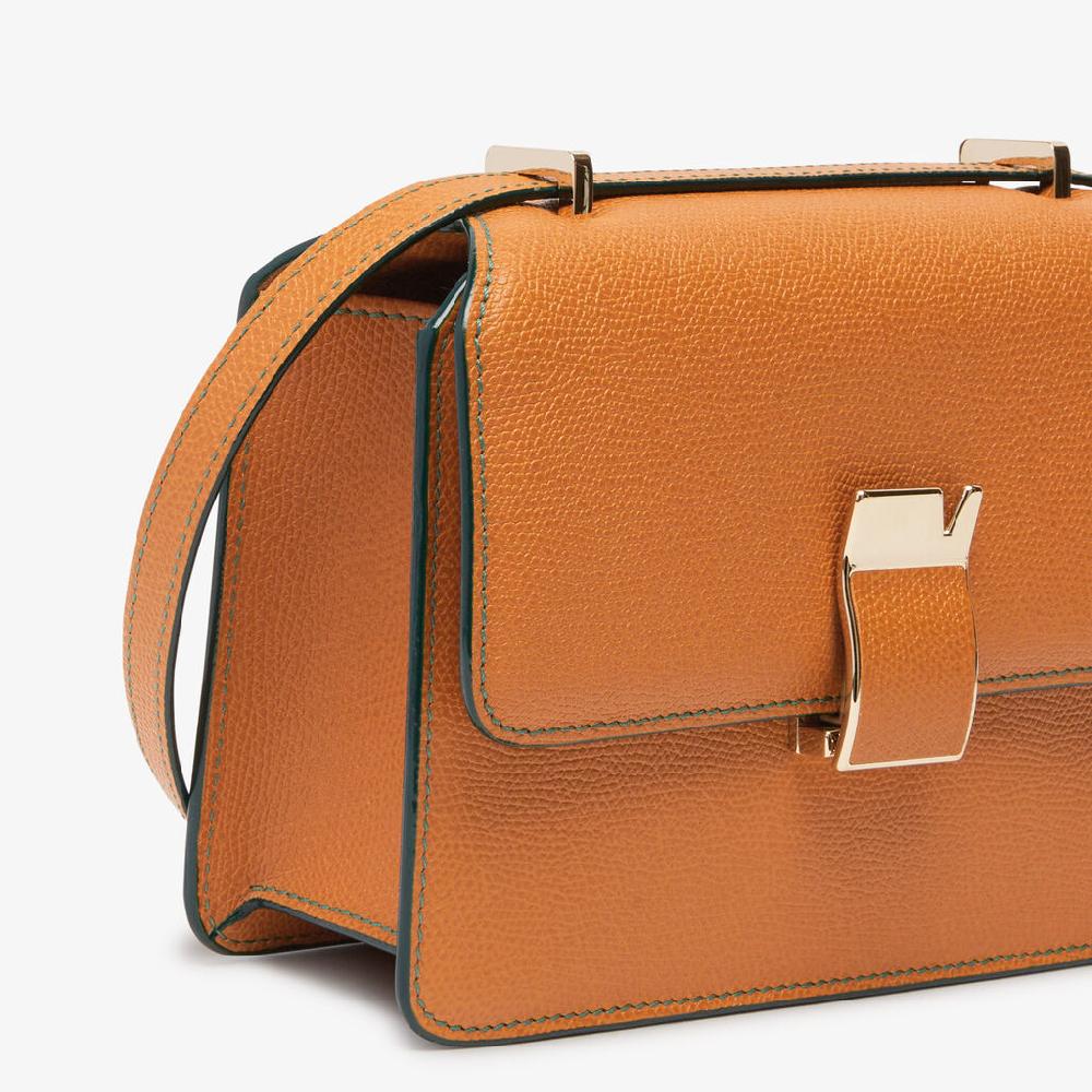 Valextra Borsetta a spalla Mini in Pelle Marrone | Valextra NoLo Nuova