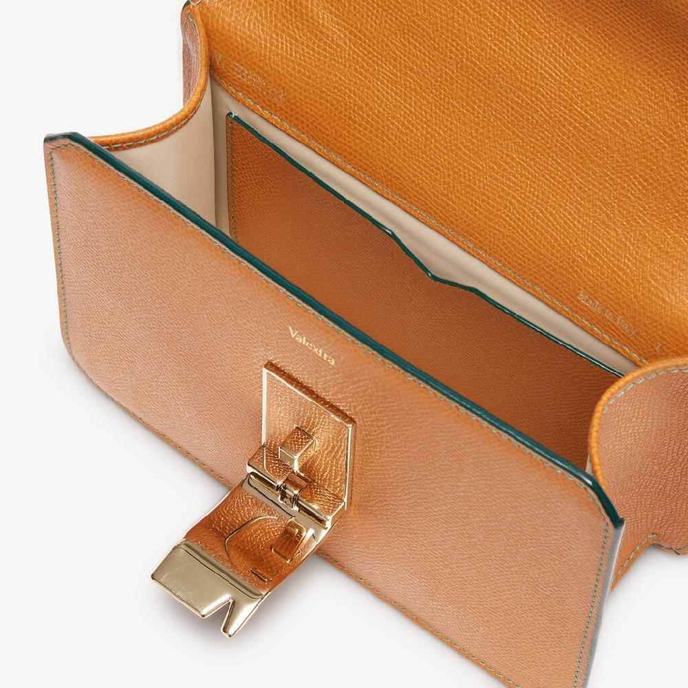 Valextra Borsetta a spalla Mini in Pelle Marrone | Valextra NoLo Nuova