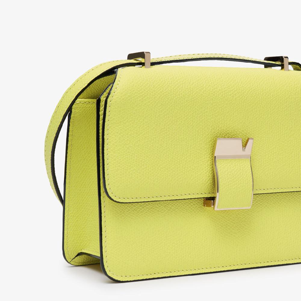 Valextra Borsa a tracolla da Donna in Pelle Gialla di Lusso | Valextra Moda