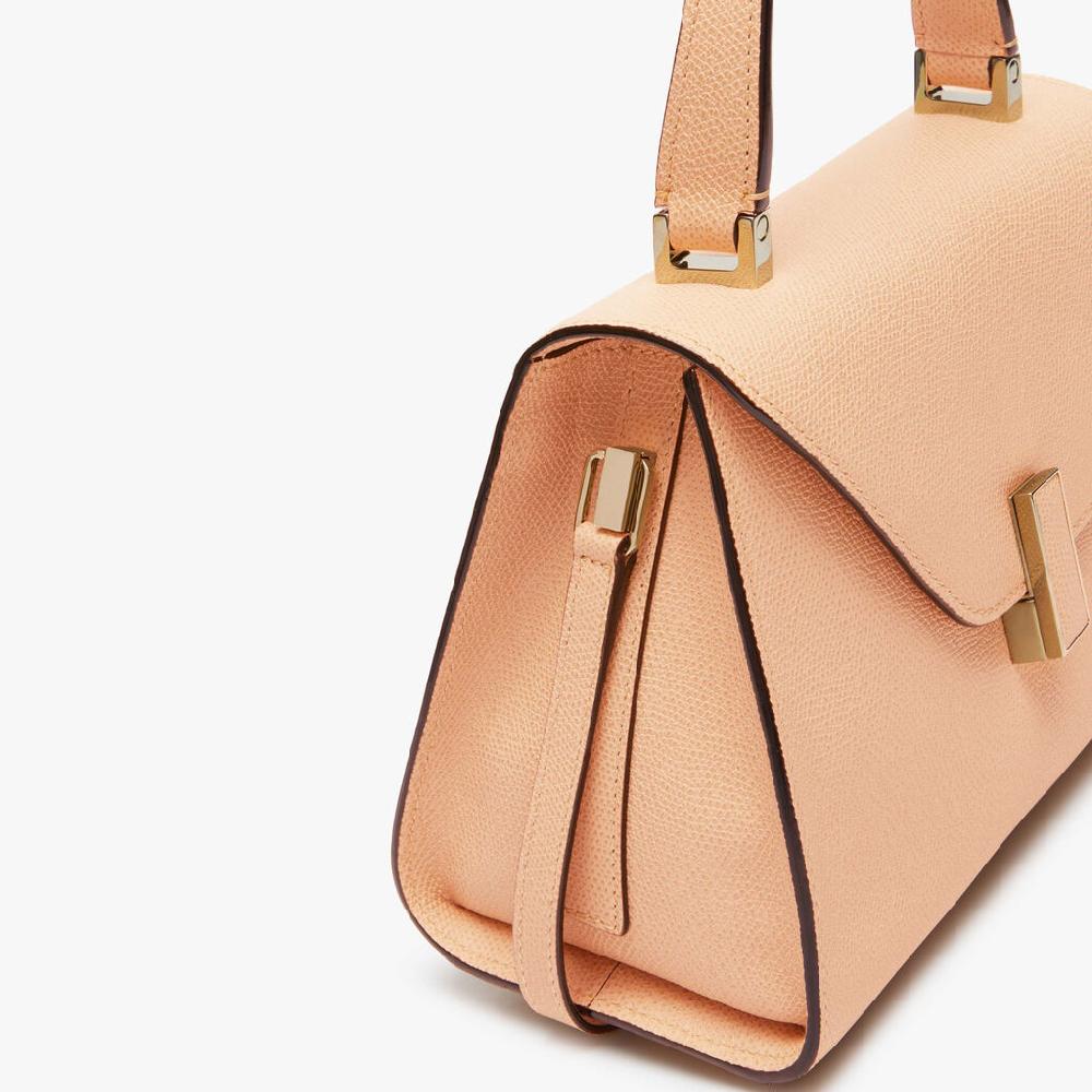 Valextra Borsa a mano Mini in Pelle Rosa Cipria | Valextra Iside Italy