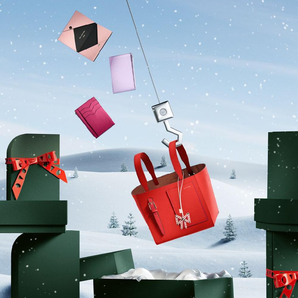 Valextra Borsa a secchiello da Donna di Lusso in Pelle Rossa | Valextra Soft Qualità