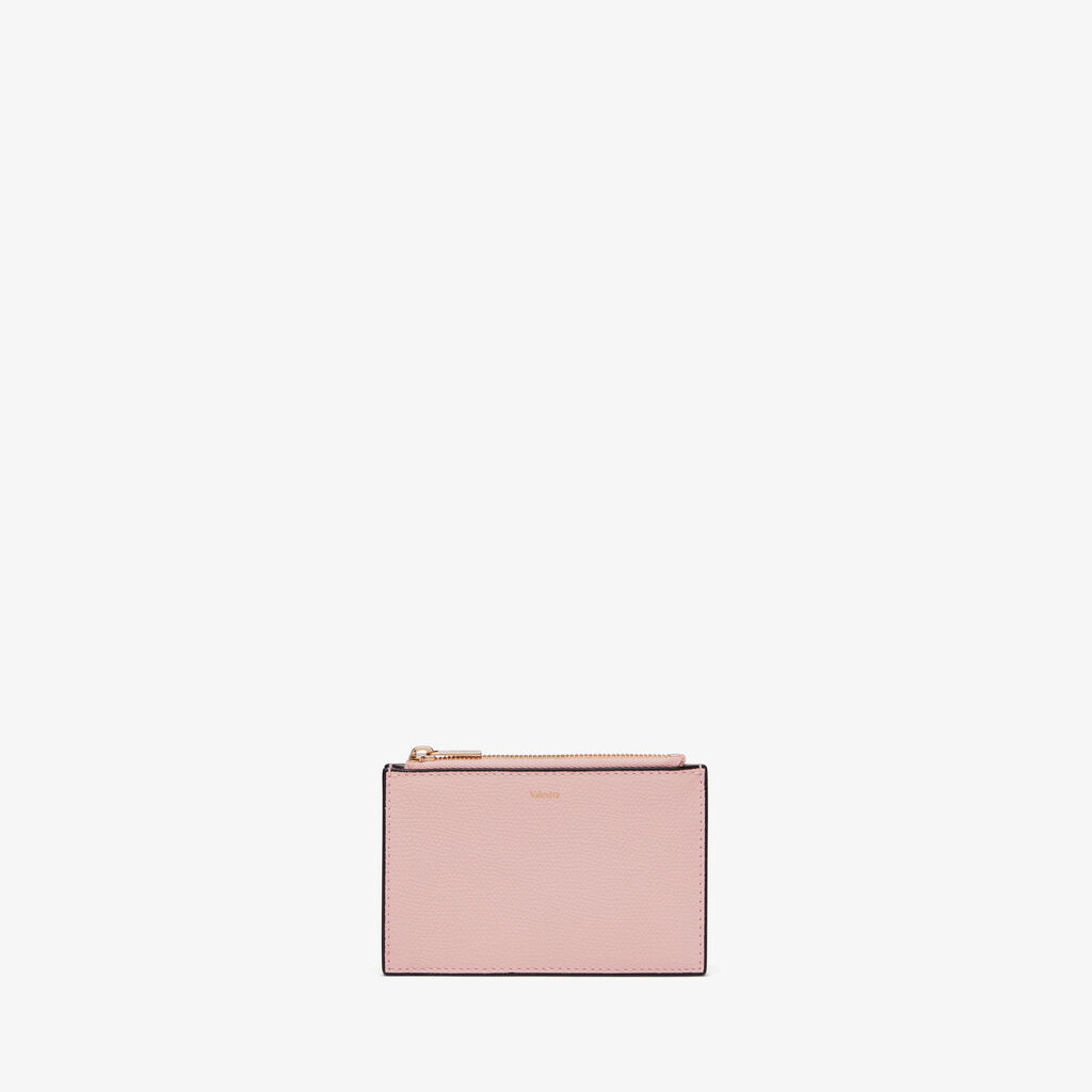 Valextra Portamonete compatto da Donna in Pelle Rosa | Valextra Spedizione Gratuita