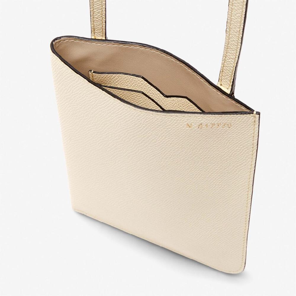 Valextra Borsa a tracolla sottile in Pelle Bianca | Valextra Soft Acquista Ora