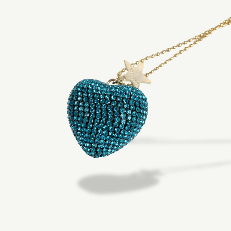 ALMALA COLLANA CUORE STRASS | TURCHESE Presa