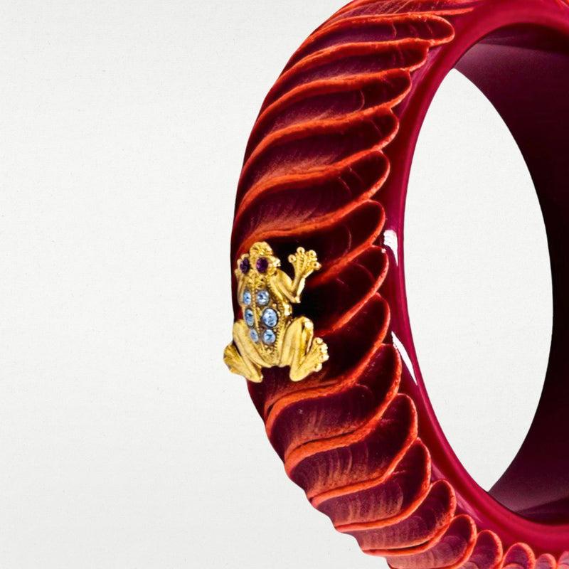 ALMALA BRACCIALE ACETATE FROG | MATTONE SCURO Vendita