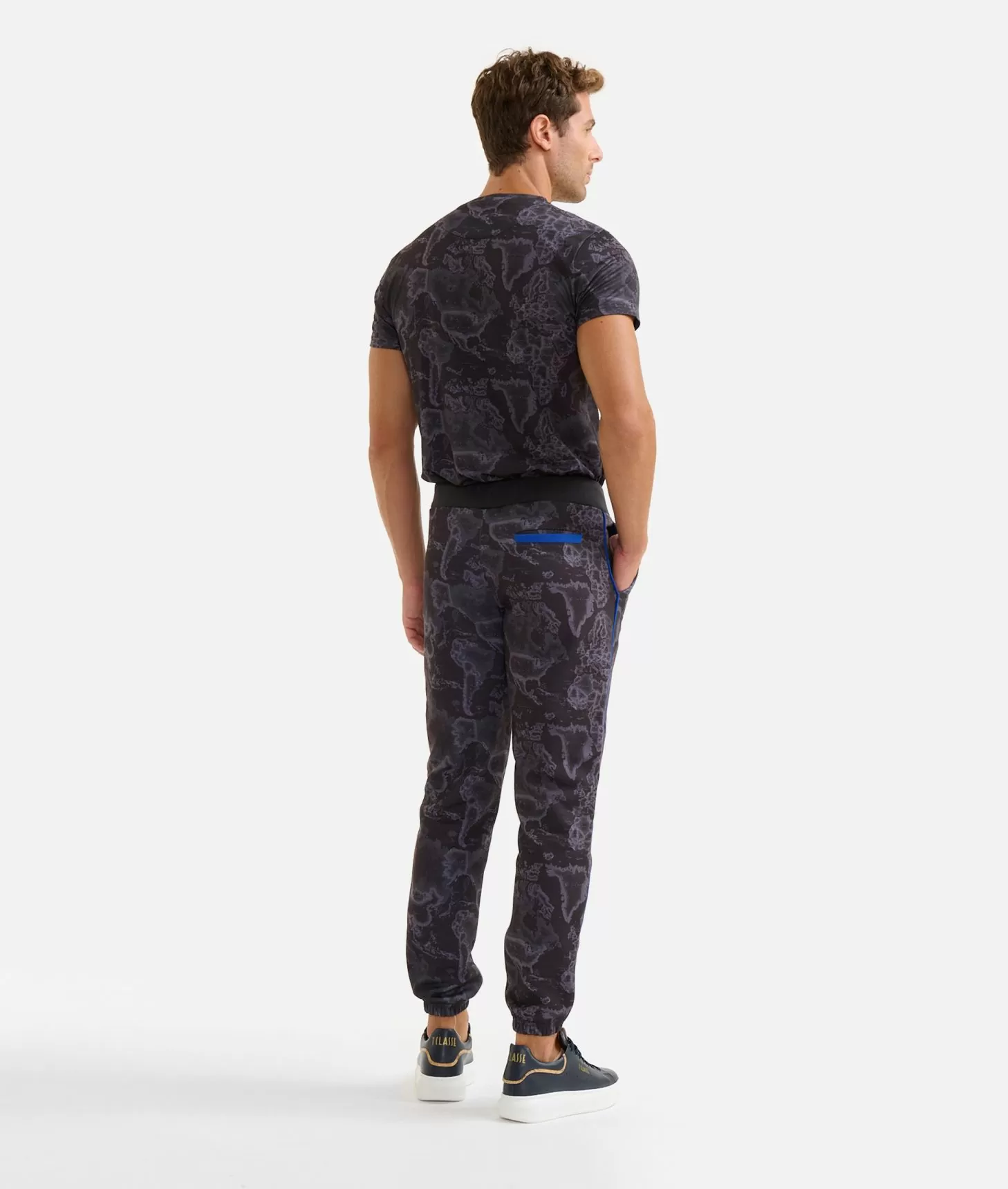 Alviero martini 1a classe Pantaloni jogging stampa Geo Night Neri Shopping Online