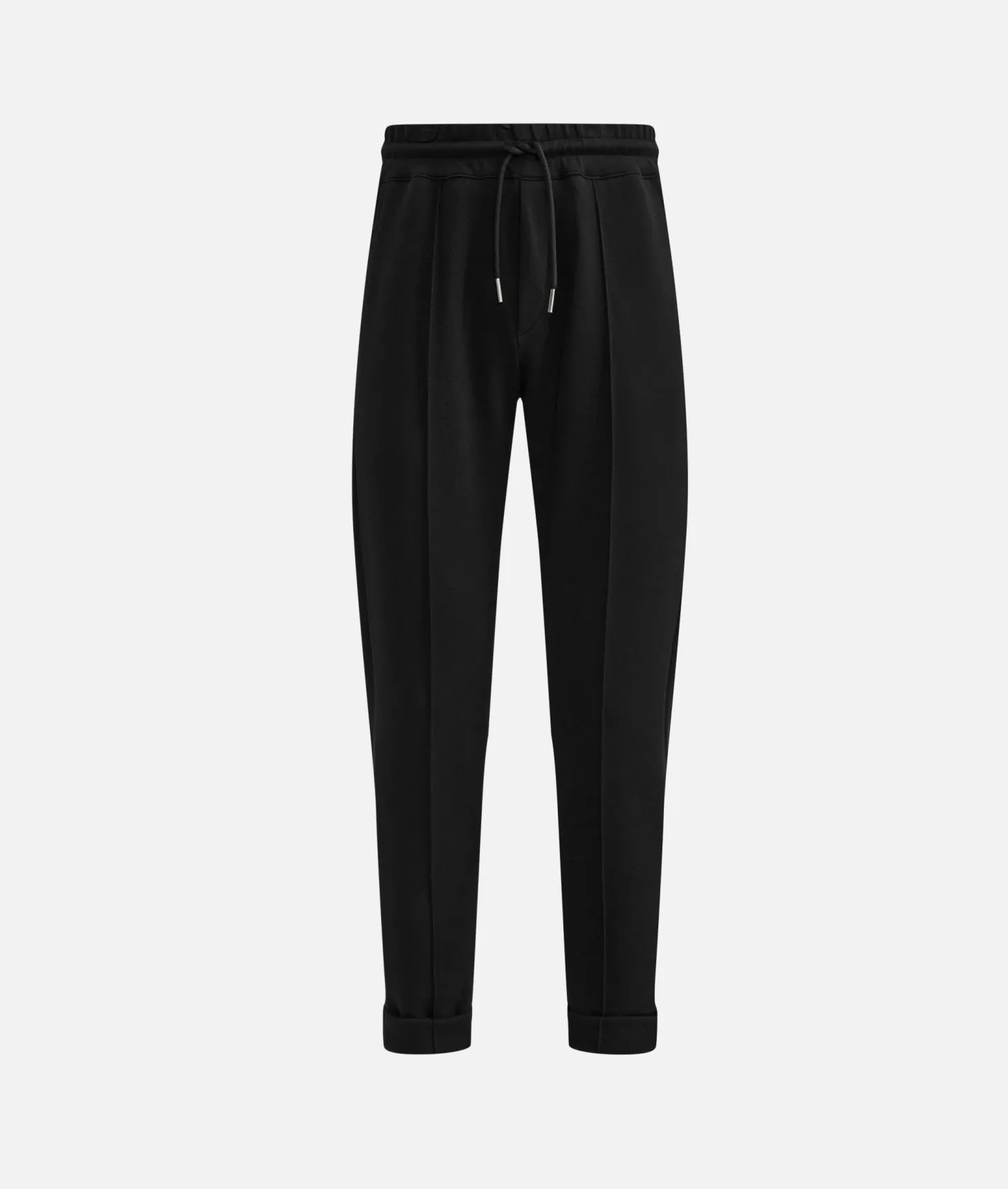 Alviero martini 1a classe Pantaloni con coulisse in cotone piquet Neri Presa