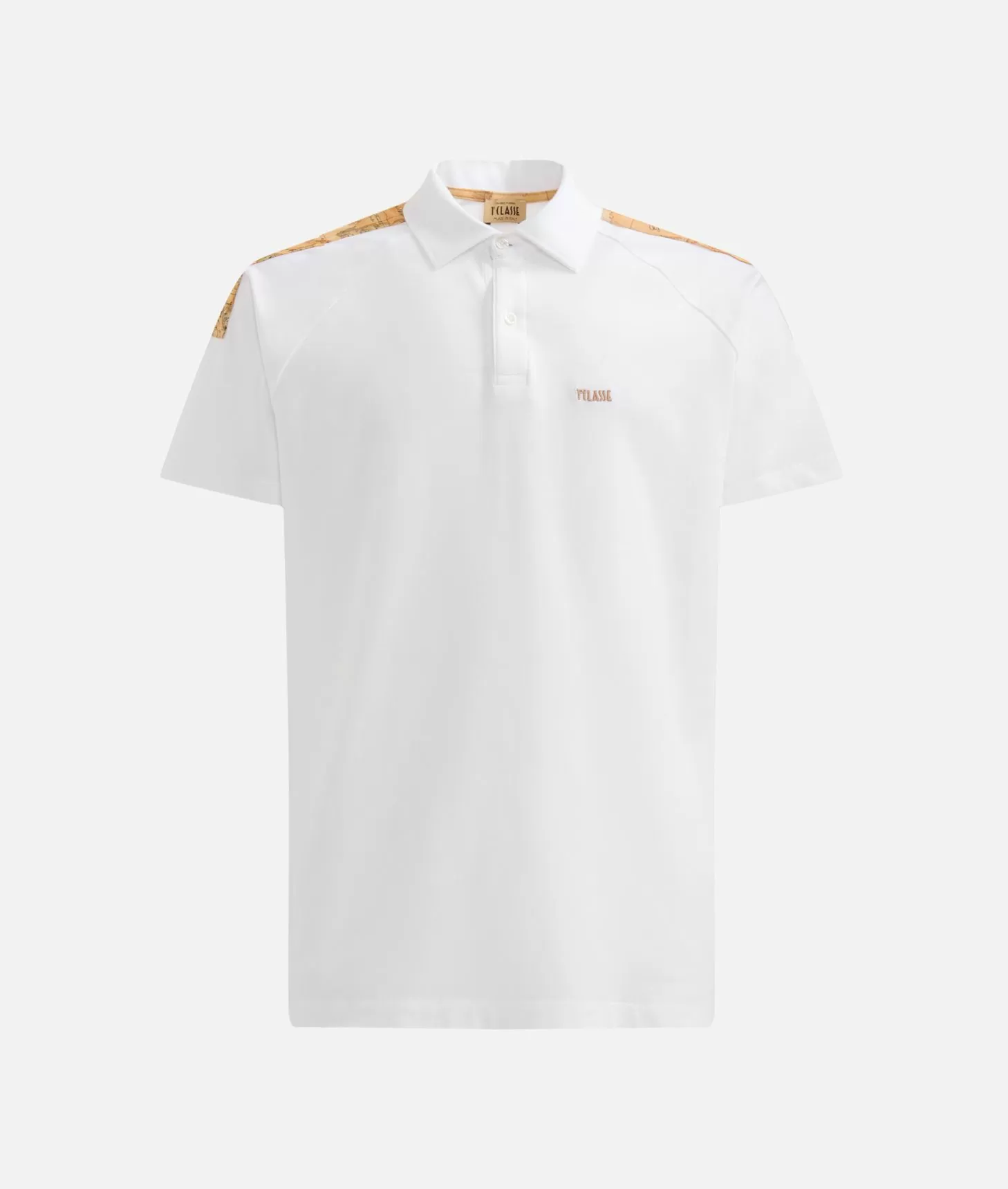 Alviero martini 1a classe Polo in cotone stretch con dettagli spalle Bianca Sconto