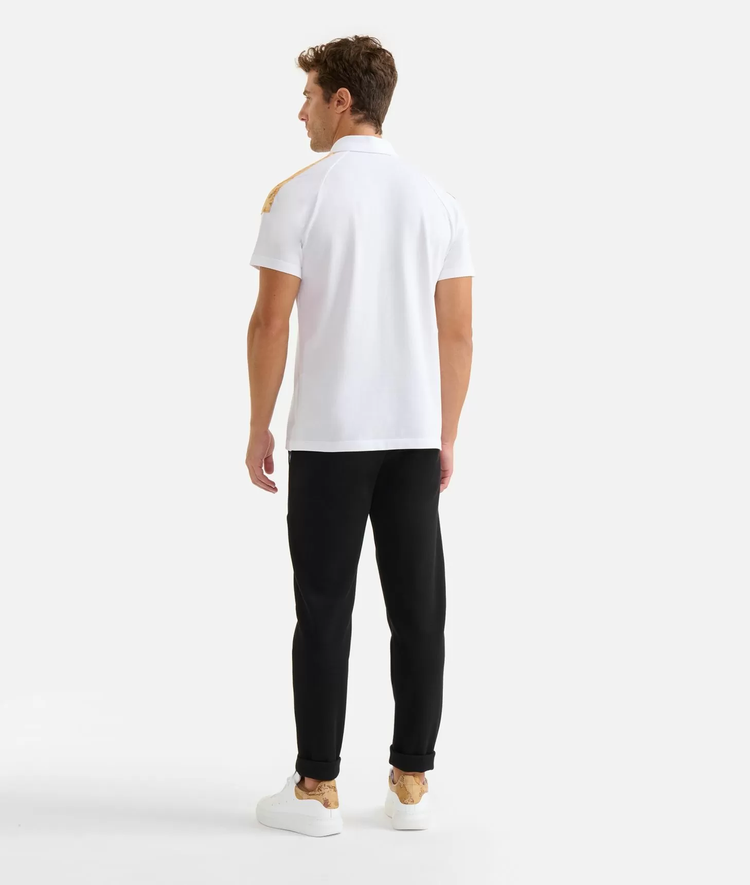 Alviero martini 1a classe Polo in cotone stretch con dettagli spalle Bianca Sconto