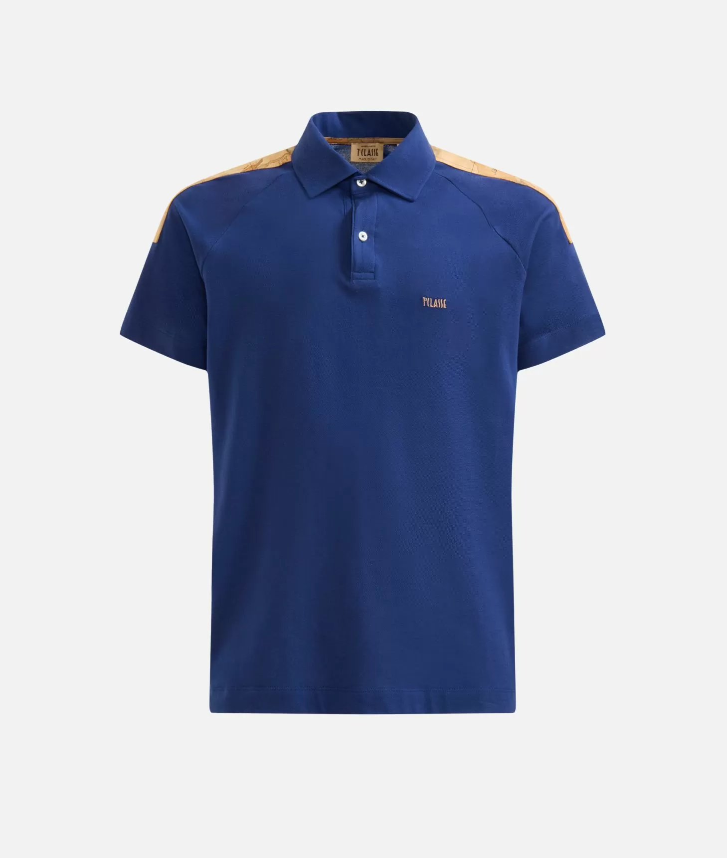 Alviero martini 1a classe Polo in cotone stretch con dettagli spalle Blu Klein Offerta