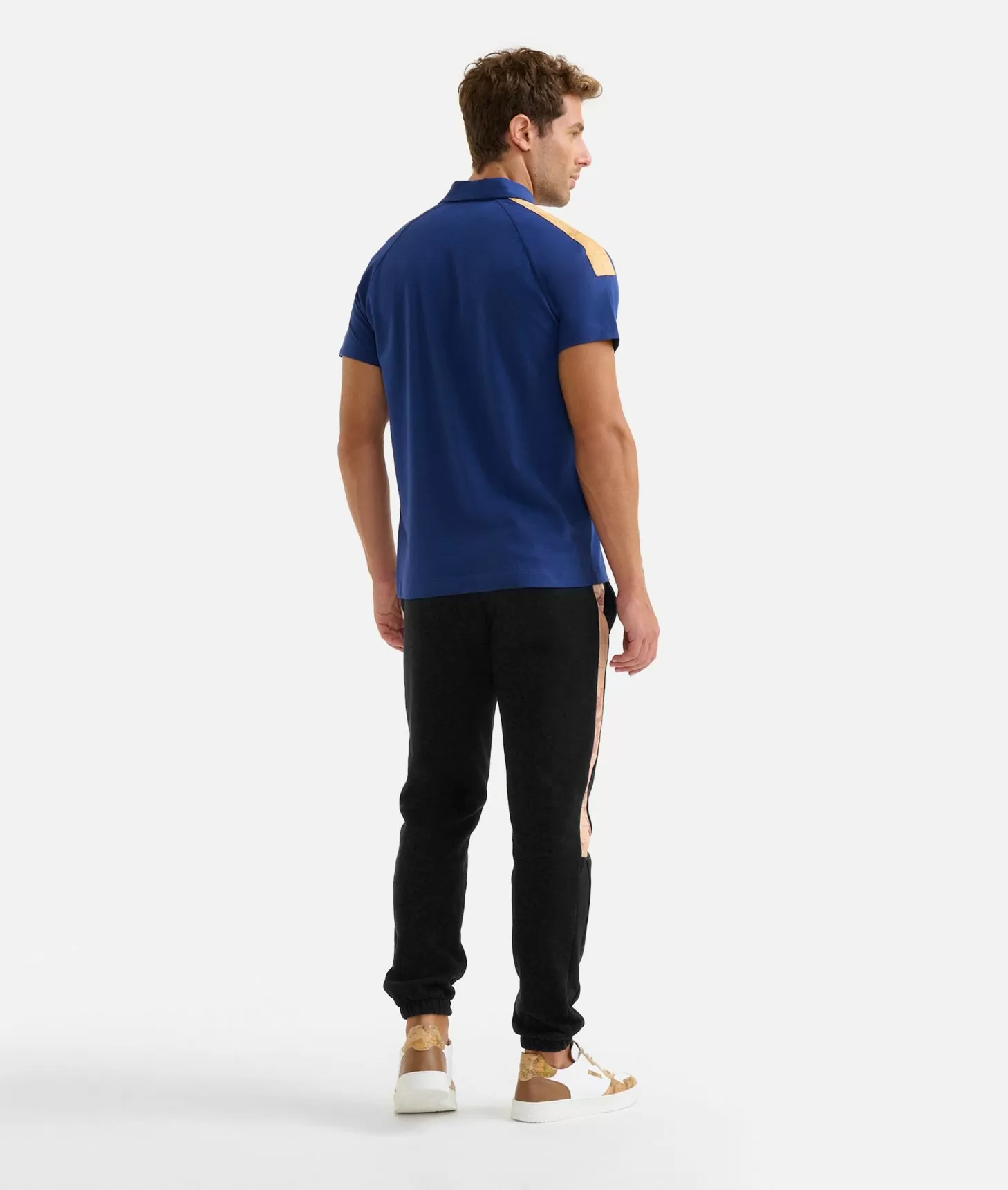 Alviero martini 1a classe Polo in cotone stretch con dettagli spalle Blu Klein Offerta