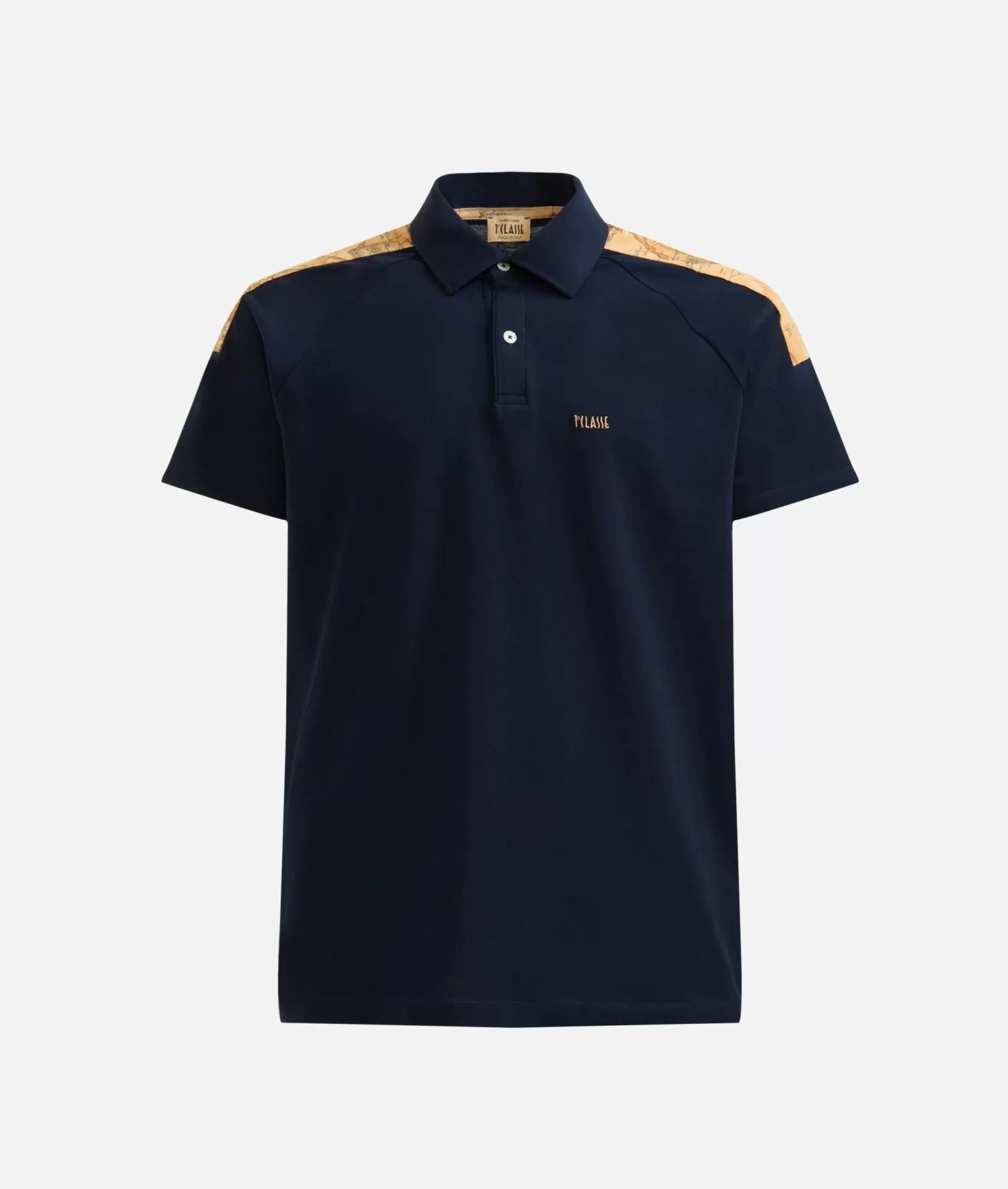 Alviero martini 1a classe Polo in cotone stretch con dettagli spalle Blu Navy Economico