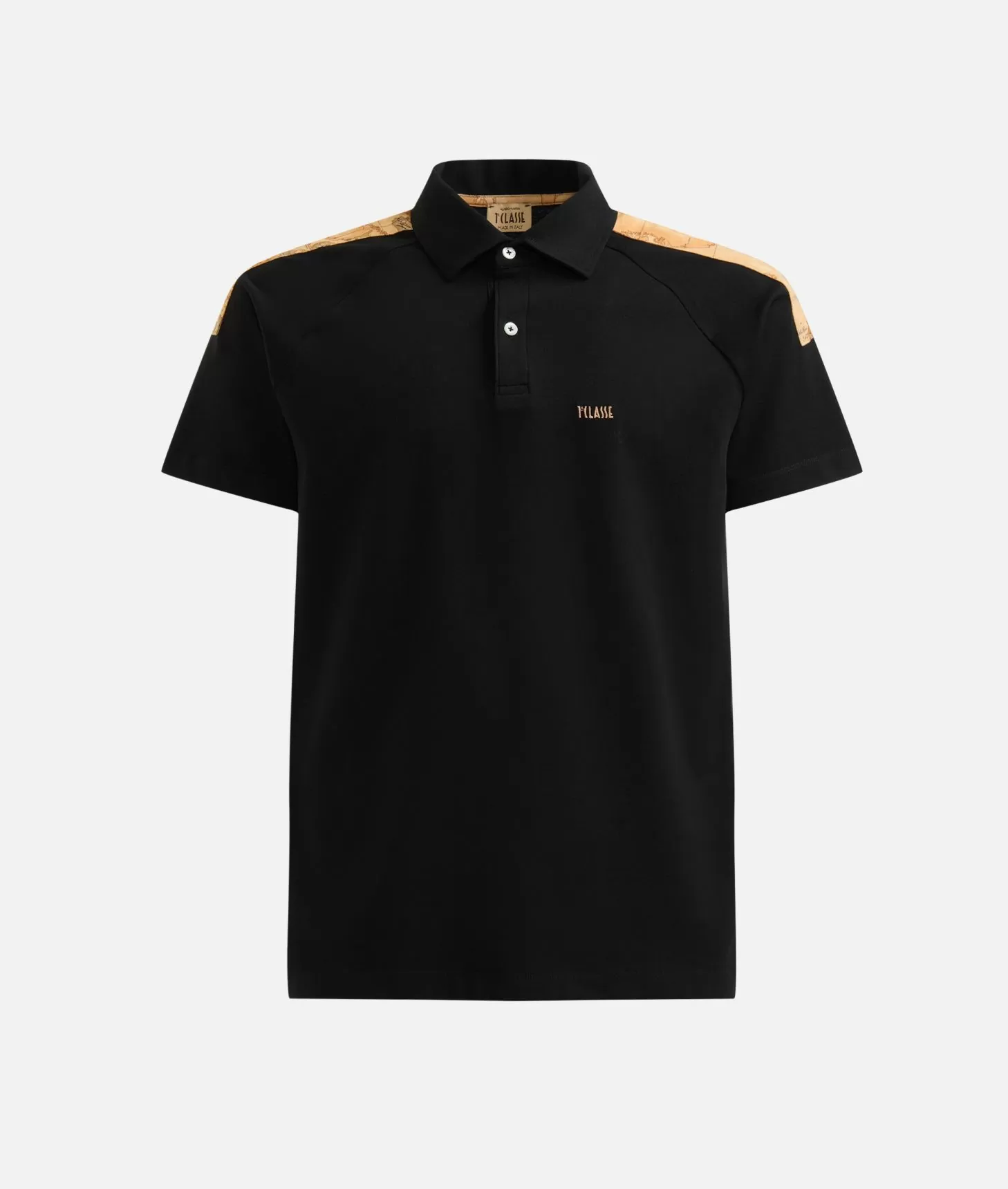 Alviero martini 1a classe Polo in cotone stretch con dettagli spalle Nera Online