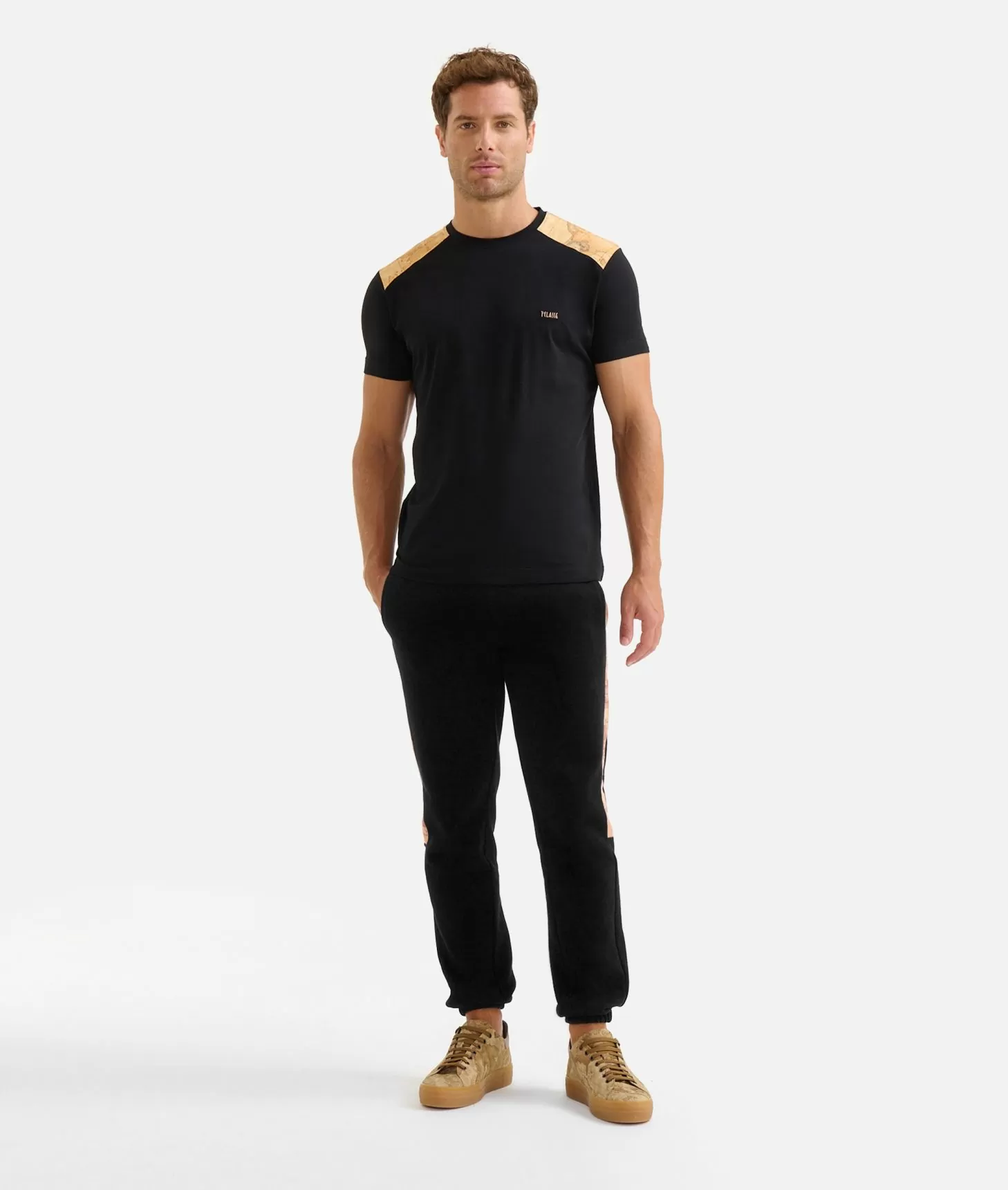 Alviero martini 1a classe T-shirt in cotone con dettagli spalle Nera