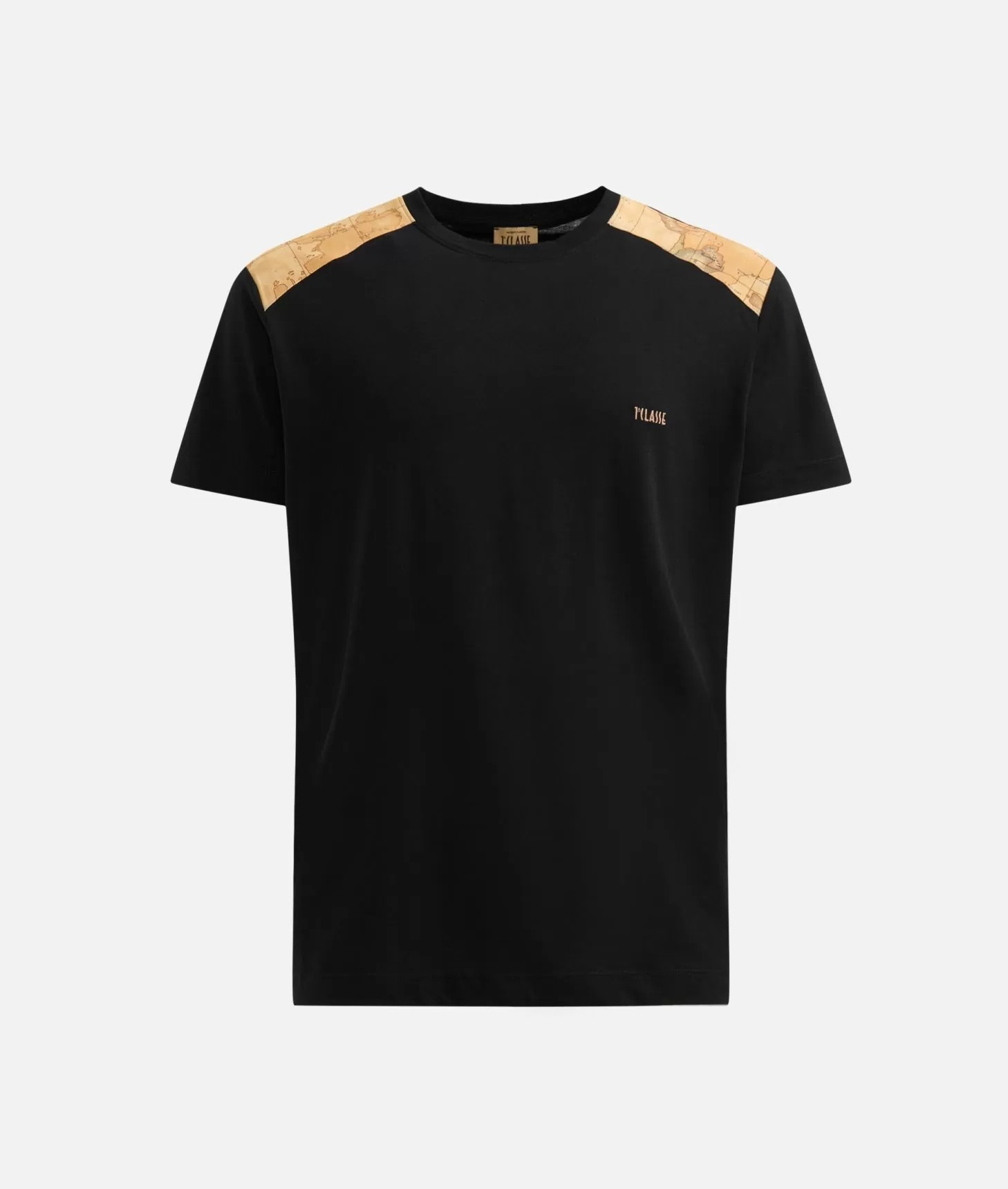Alviero martini 1a classe T-shirt in cotone con dettagli spalle Nera Promozione temporanea
