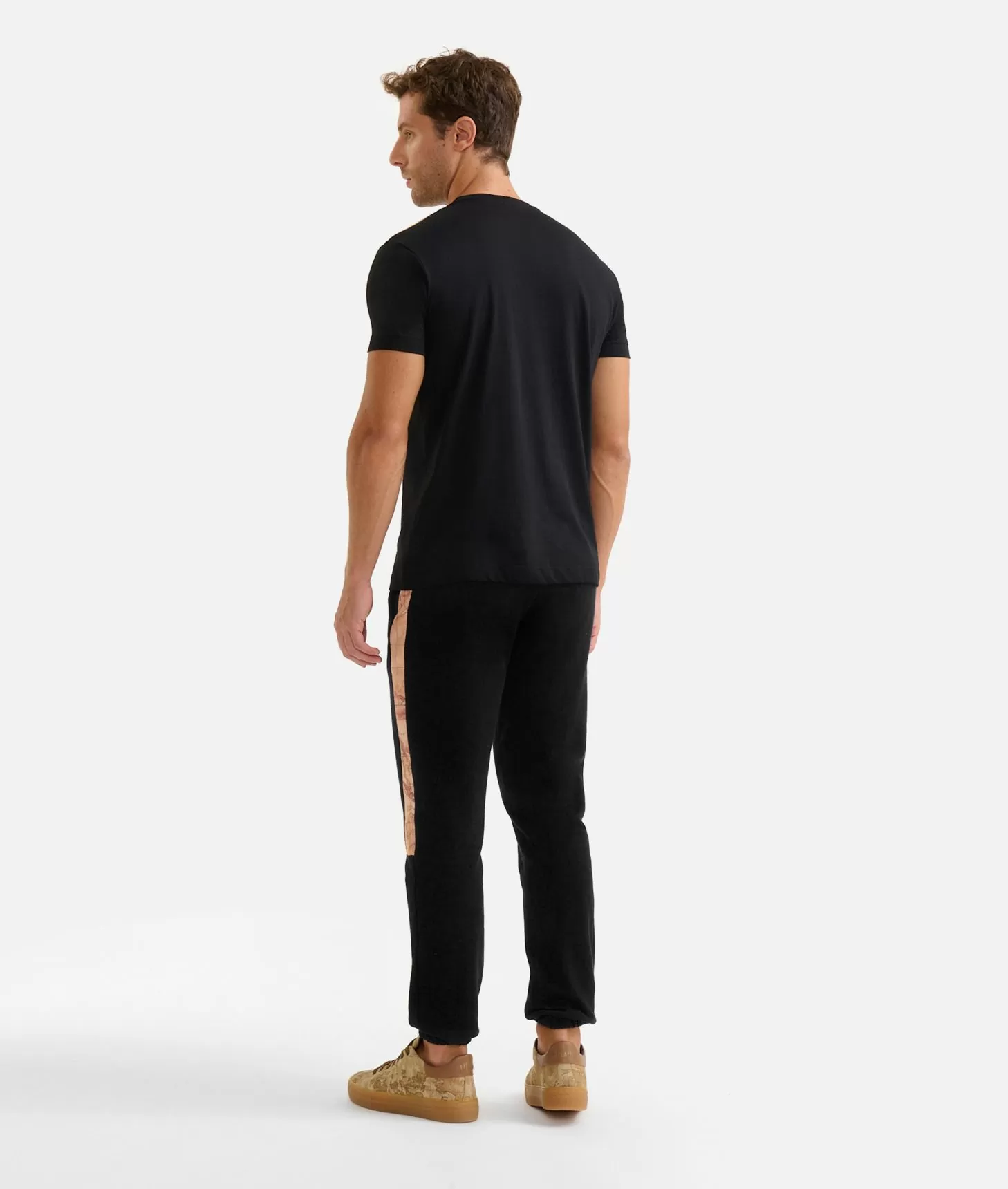 Alviero martini 1a classe T-shirt in cotone con dettagli spalle Nera Promozione temporanea