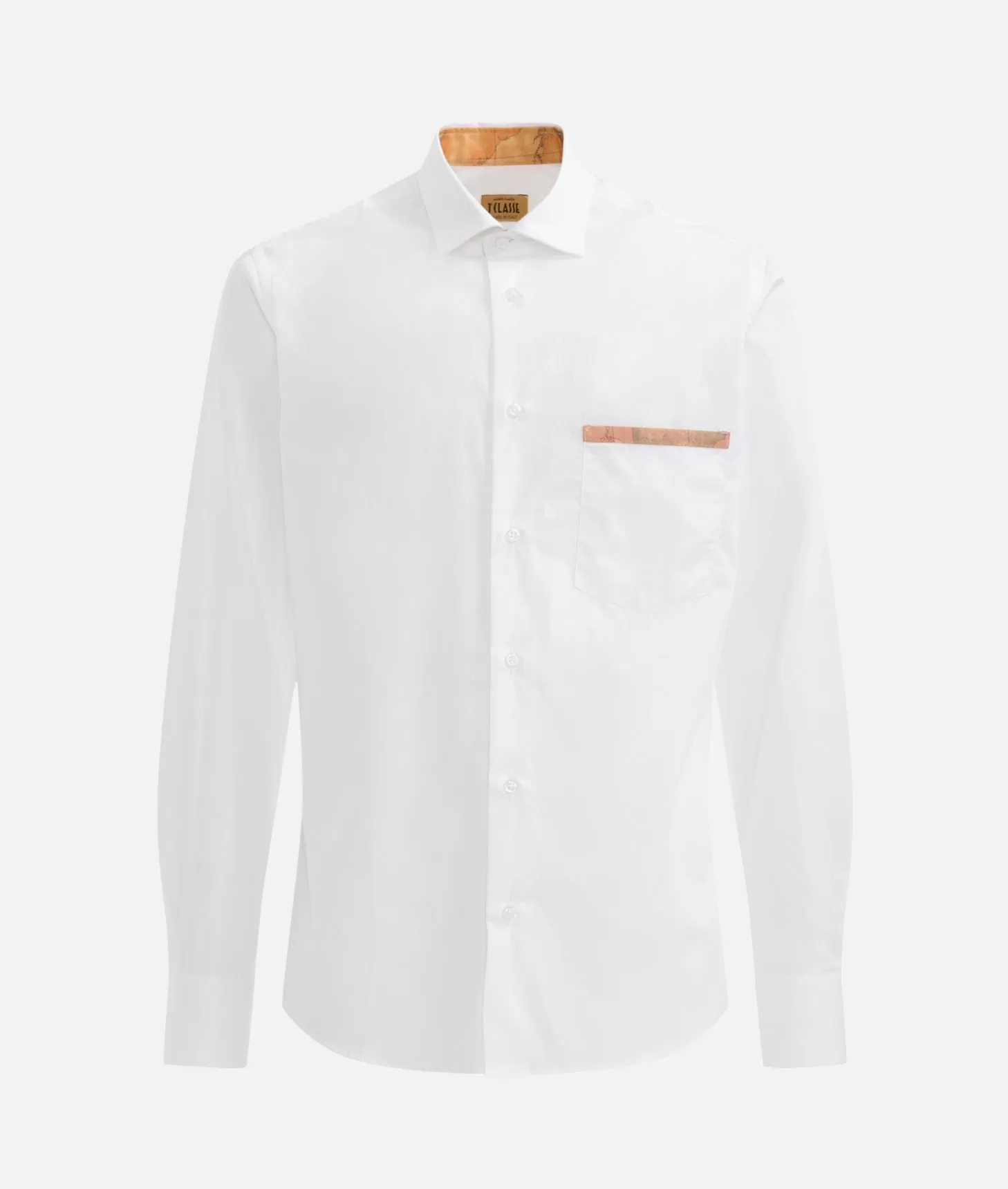 Alviero martini 1a classe Camicia slim in cotone con dettaglio tasca Bianca I Più Venduti