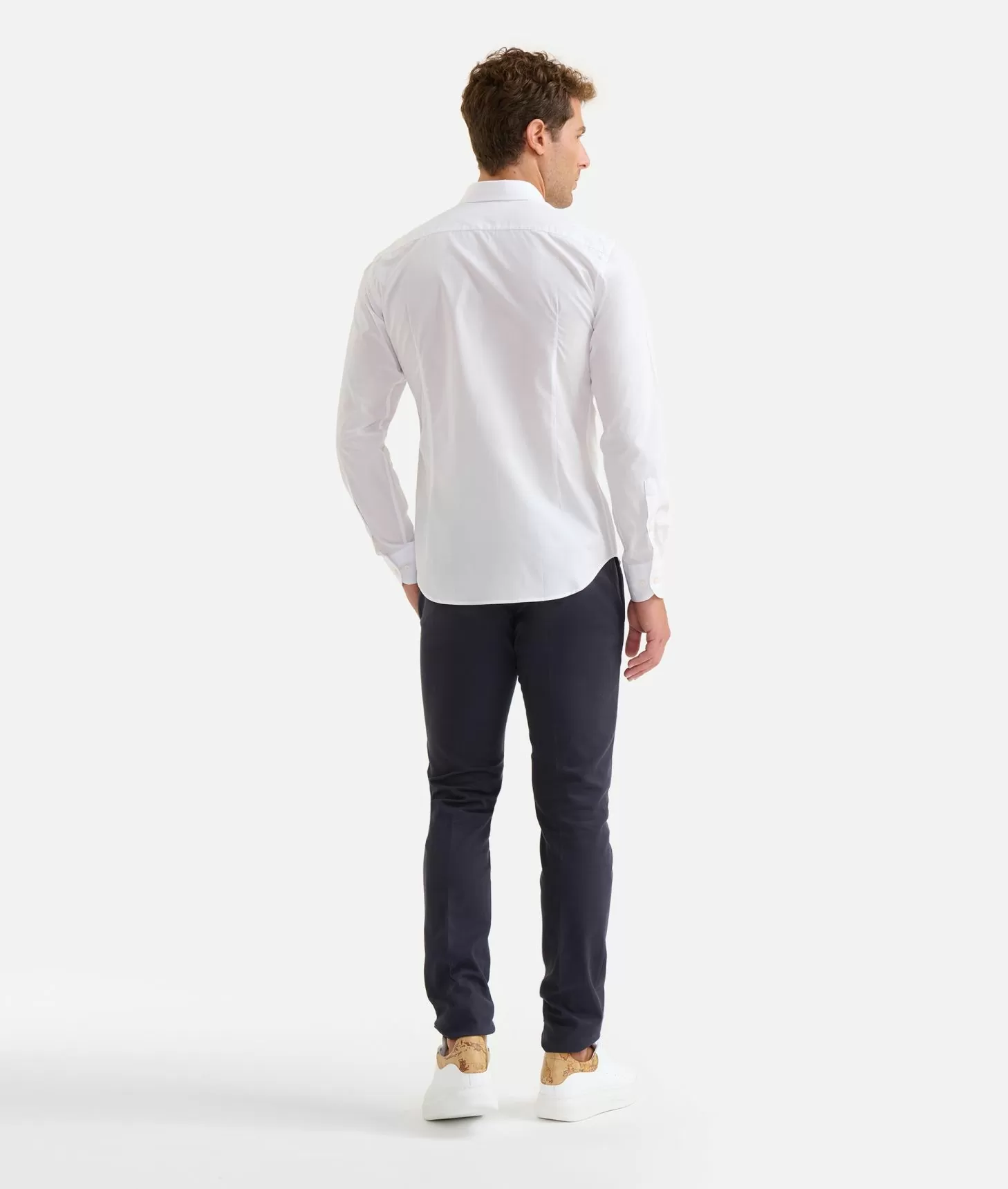 Alviero martini 1a classe Camicia slim in cotone con dettaglio tasca Bianca I Più Venduti