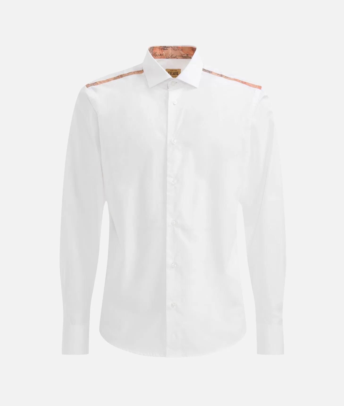 Alviero martini 1a classe Camicia slim in cotone con dettaglio spalle Bianca Negozio