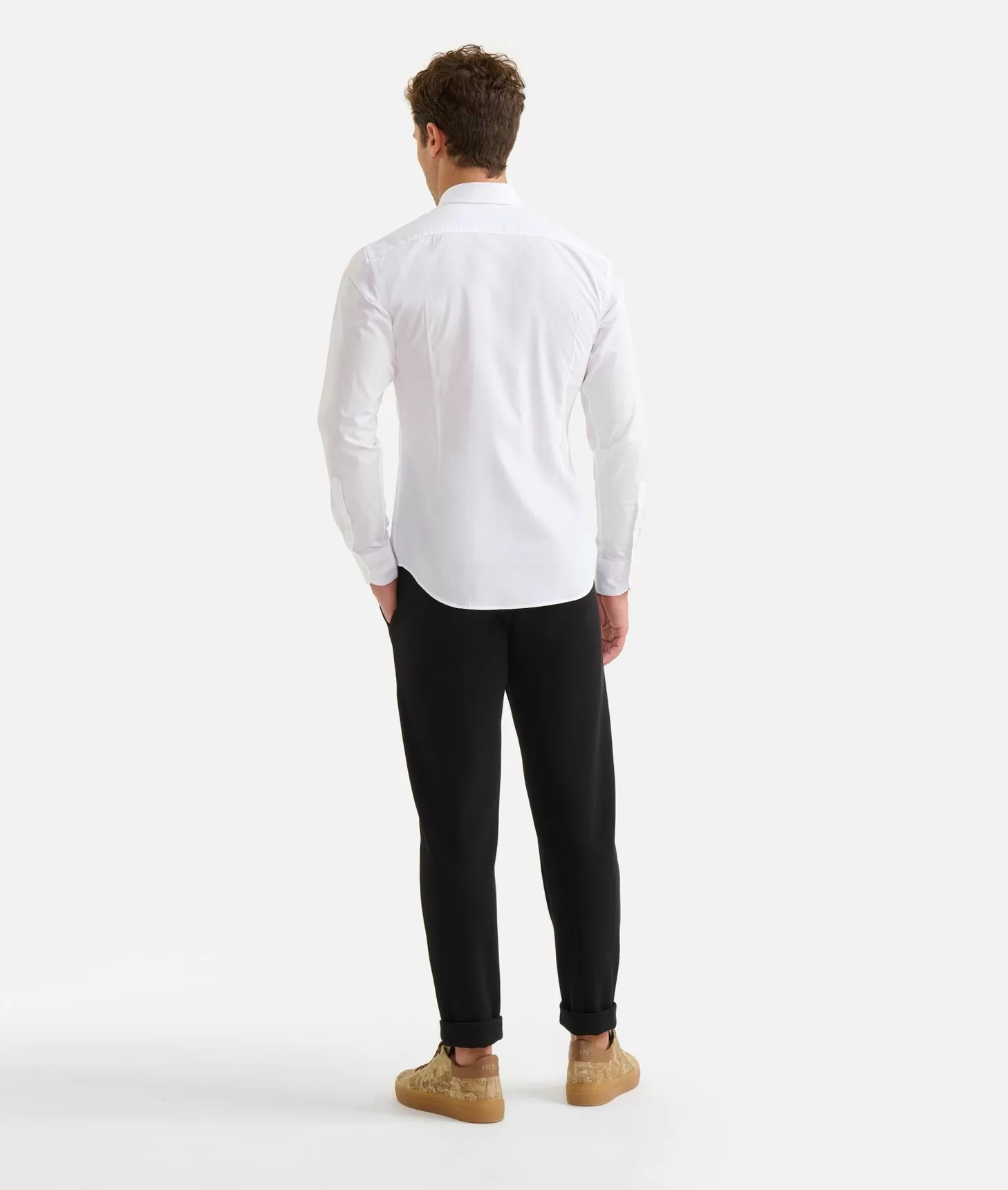 Alviero martini 1a classe Camicia slim in cotone con dettaglio spalle Bianca Negozio