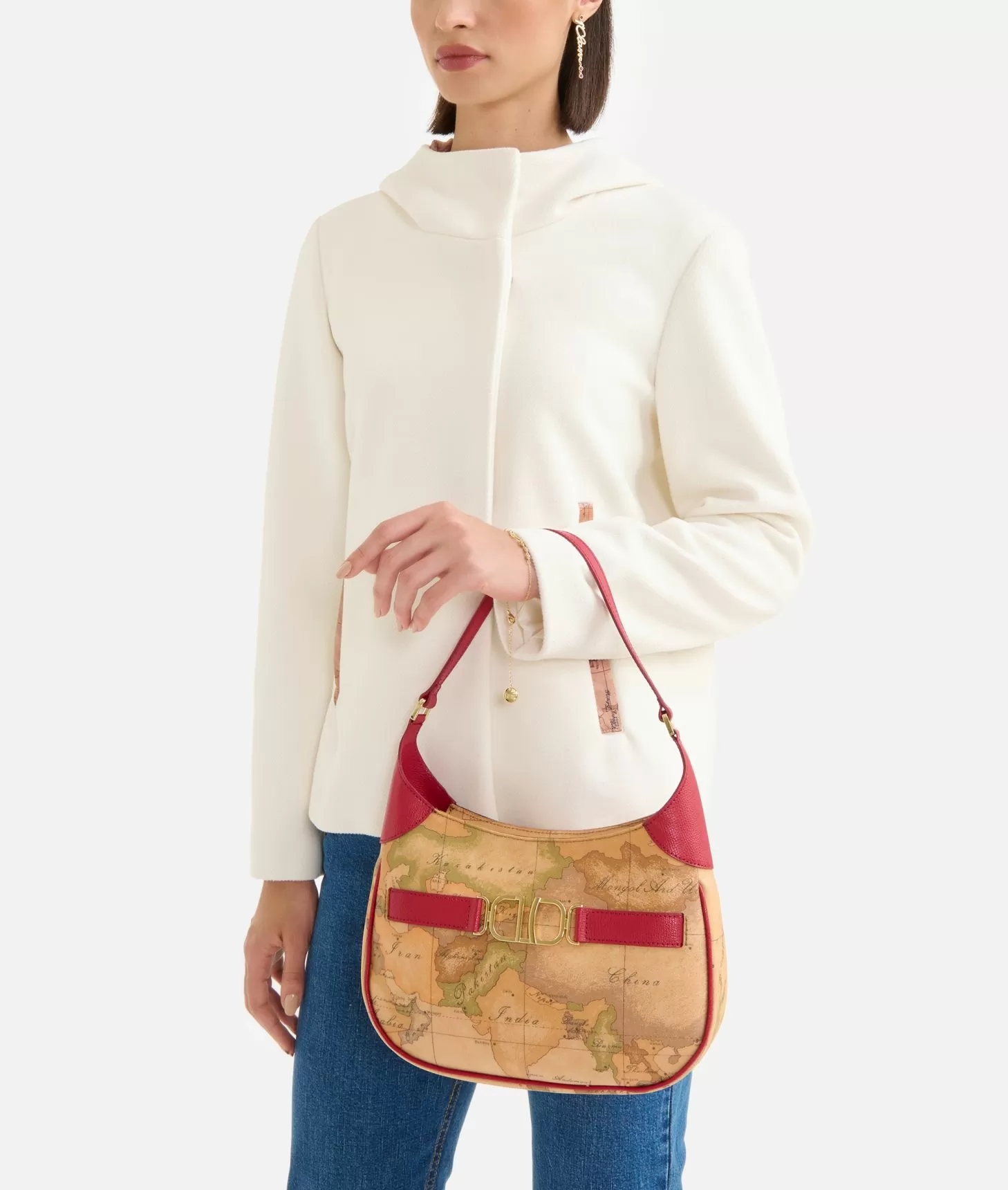 Alviero martini 1a classe 3D Geo borsa sottospalla Lampone Offerta