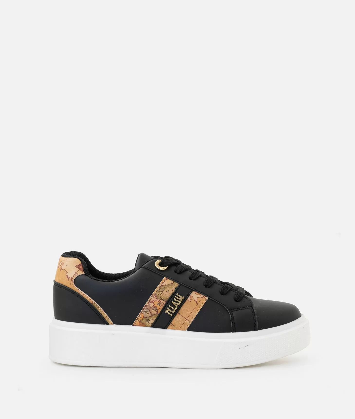 Alviero martini 1a classe Sneakers in eco nappa con logo e bande Geo Classic Nere