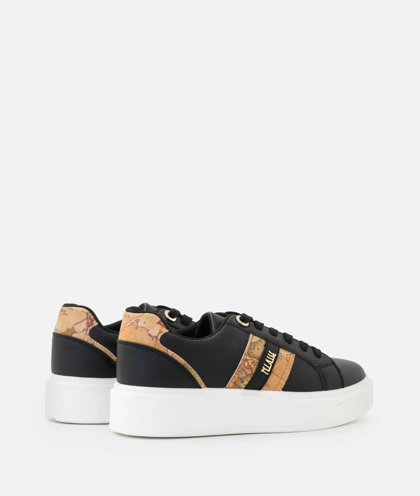 Alviero martini 1a classe Sneakers in eco nappa con logo e bande Geo Classic Nere Vendite Flash